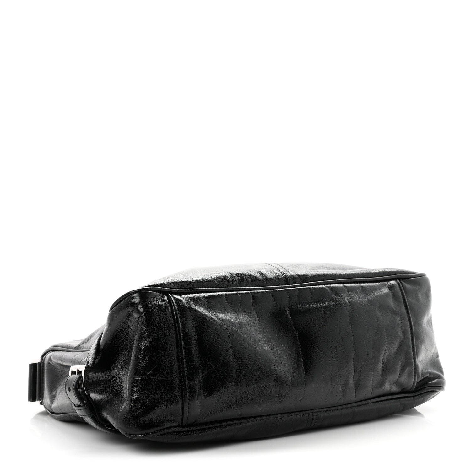 Vitello Shine Shoulder Bag Black - Image 4