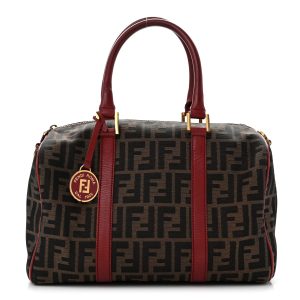 Zucca Calfskin Medium Convertible Boston Satchel Tobacco Granada