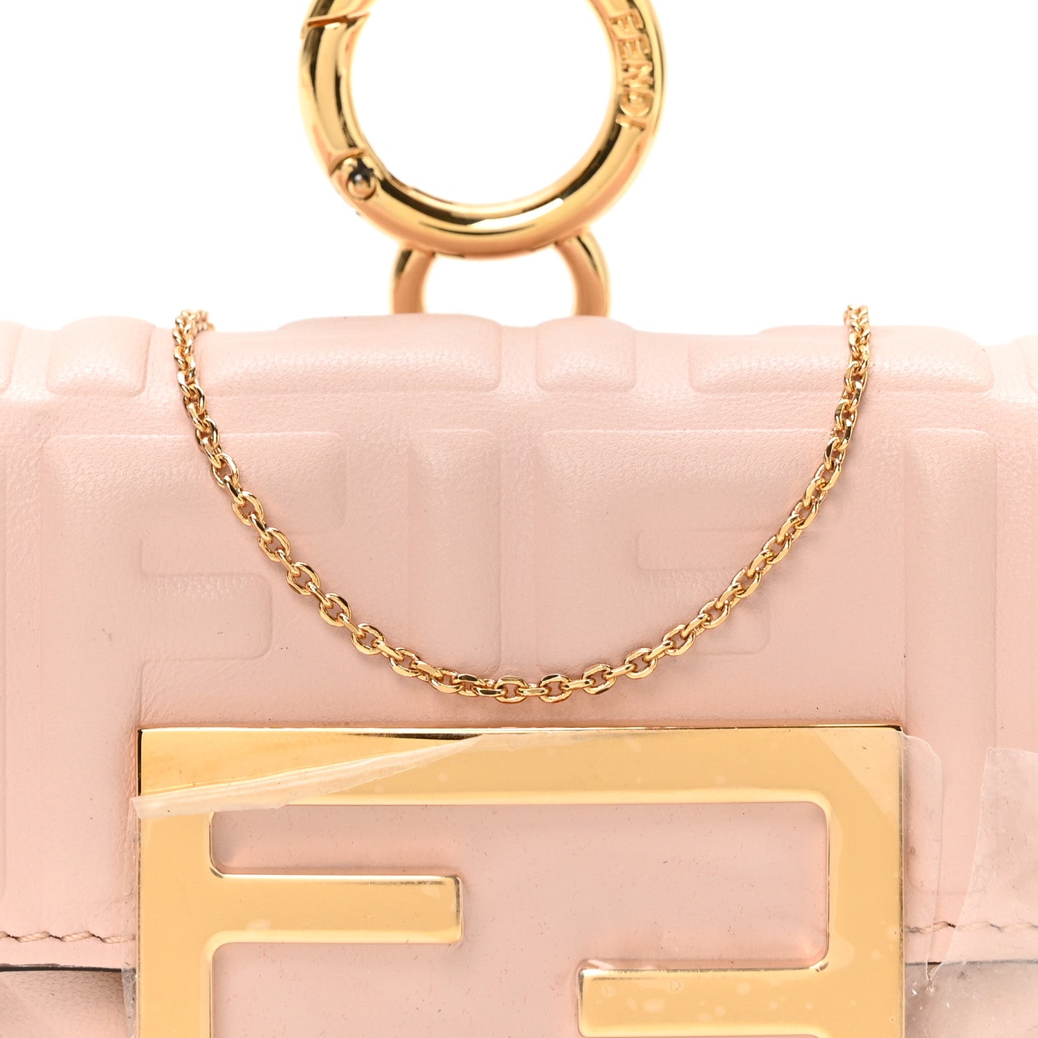 Nappa Matisse FF Embossed Nano Maxi Buckle Baguette Charm Rosa Quarzo - Image 8
