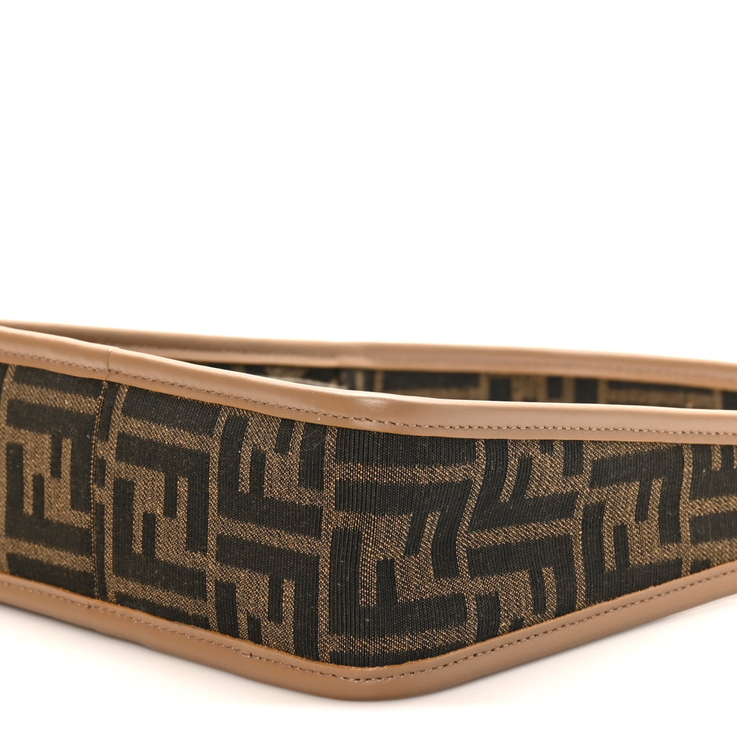 Fabric Jacquard Vitello Grace FF 1974 Mini Fendessence Shoulder Bag Tobacco Moro Ebano - Image 10
