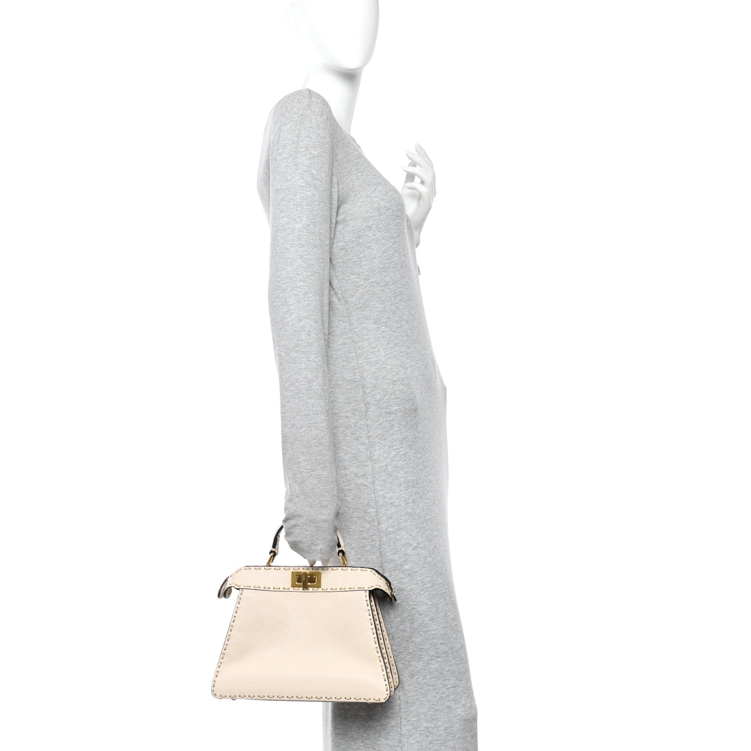 Cuoio Roma Sellerissima Nappa Sintetica Tape Stitch Small Peekaboo I SEE U Satchel Camelia - Image 2