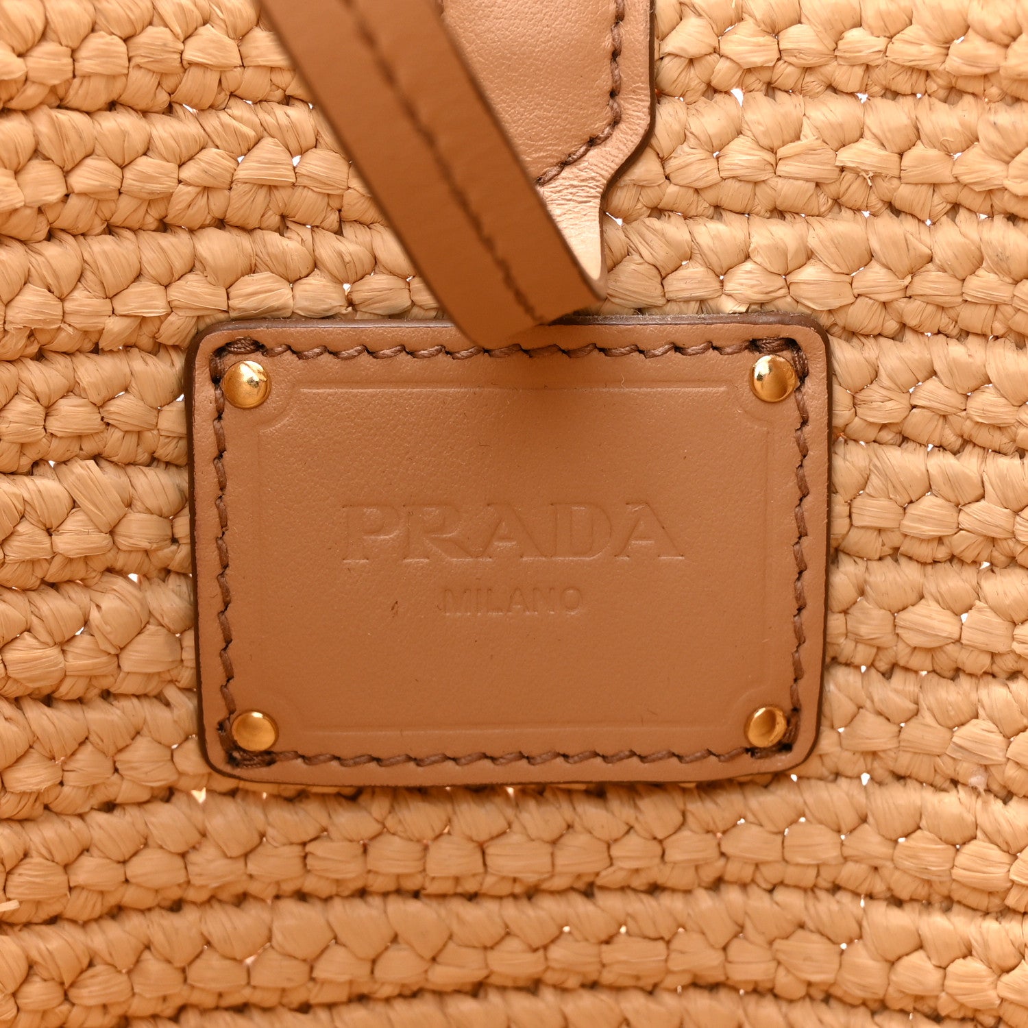 Yarn Raffia Effect Crochet Embroidered Logo Hobo Naturale - Image 6