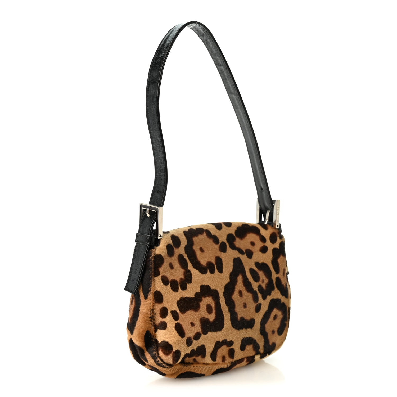 Calf Hair Leopard Print Mini Baguette Brown - Image 2