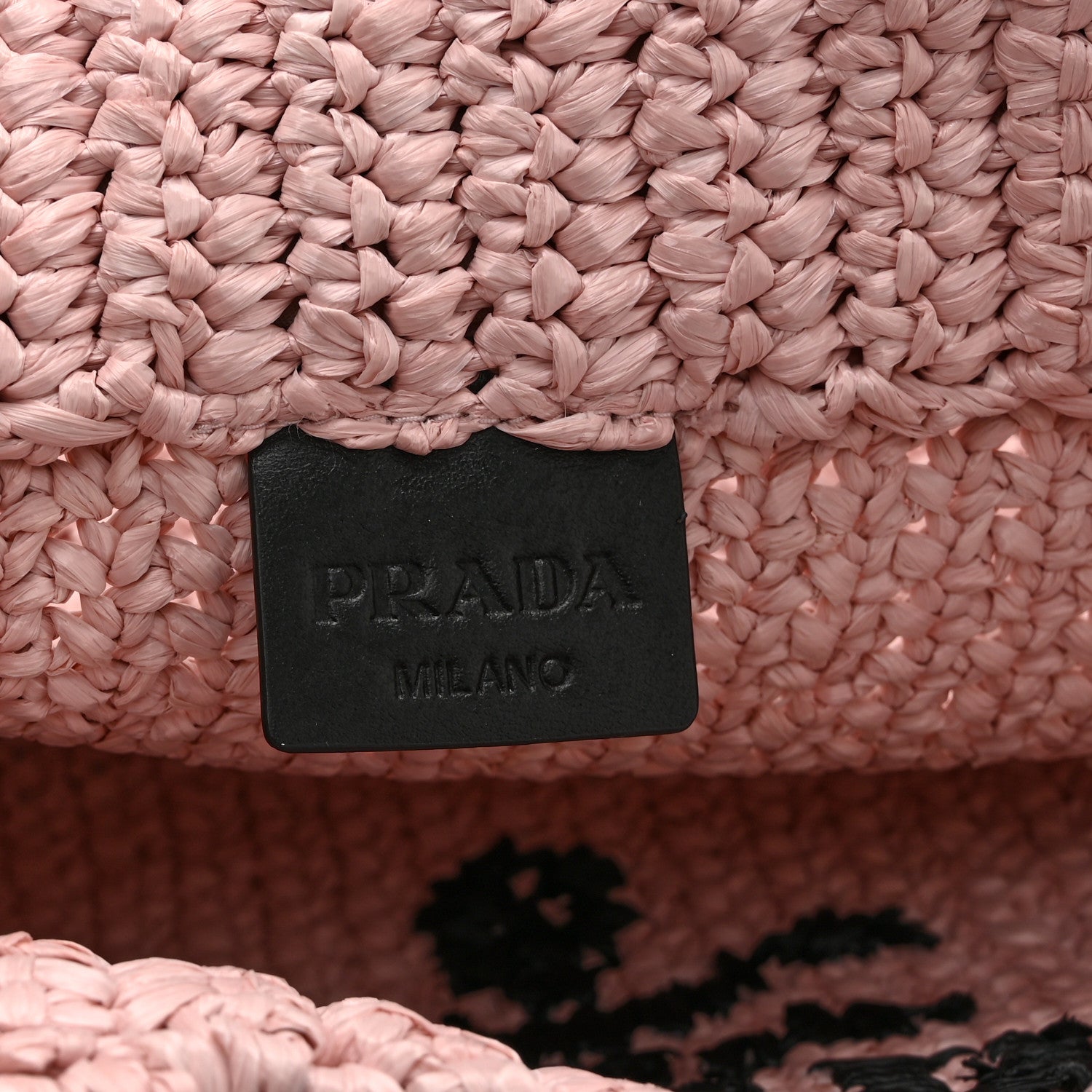 Yarn Raffia Effect Crochet Small Logo Tote Alabastro - Image 6