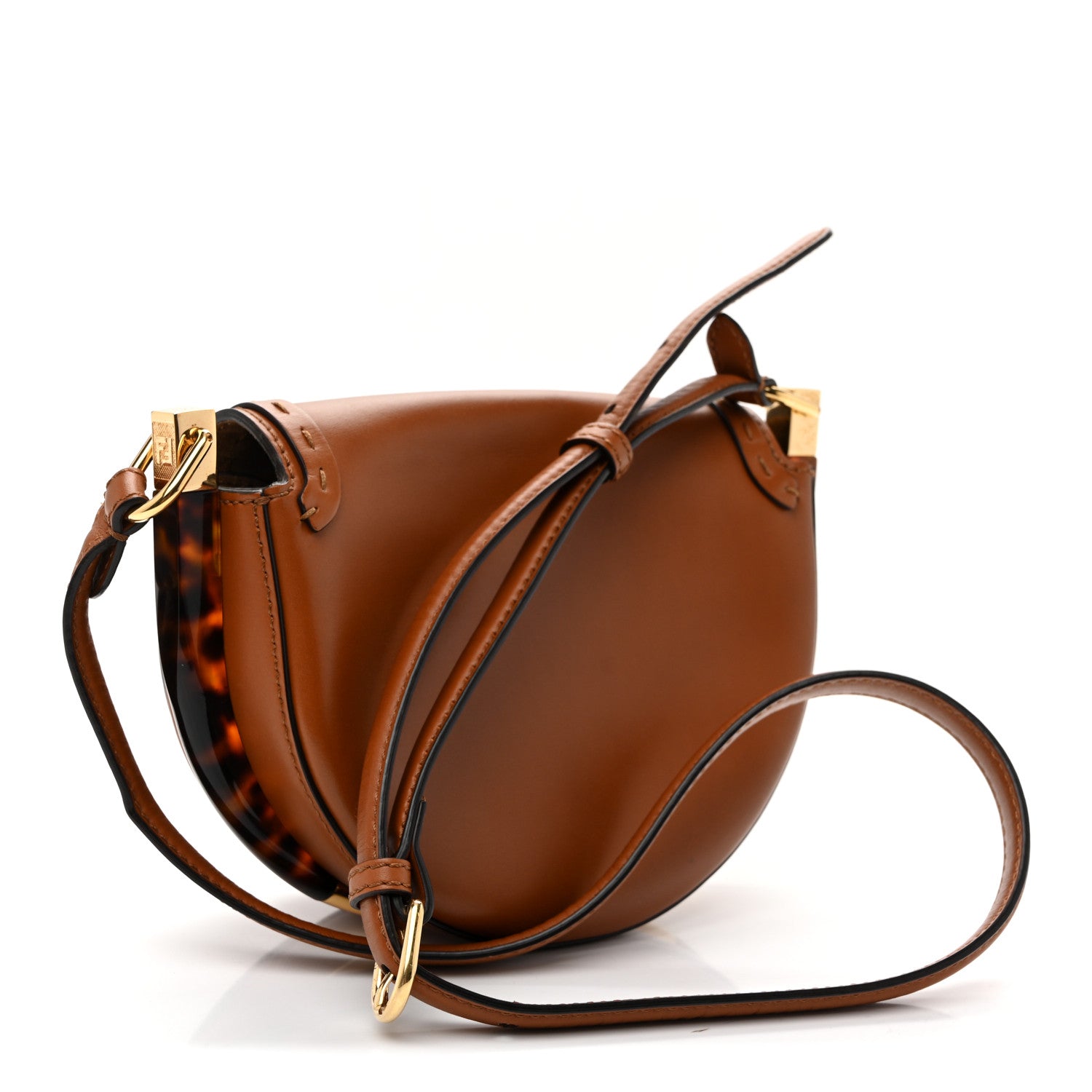 Vitello King Plexiglass Moonlight Shoulder Bag Cuoio - Image 3
