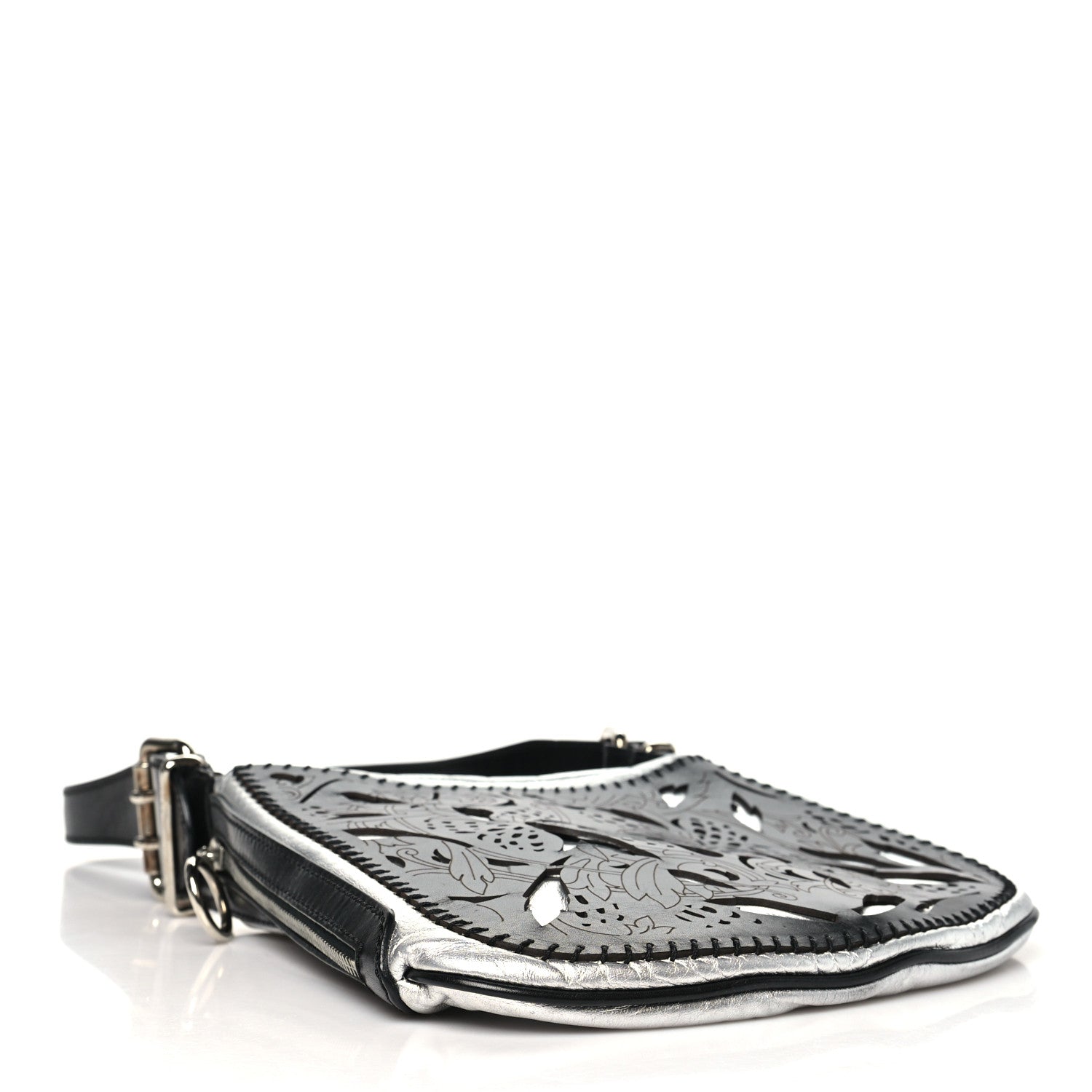 Calfskin Metal Small Oyster Black - Image 4