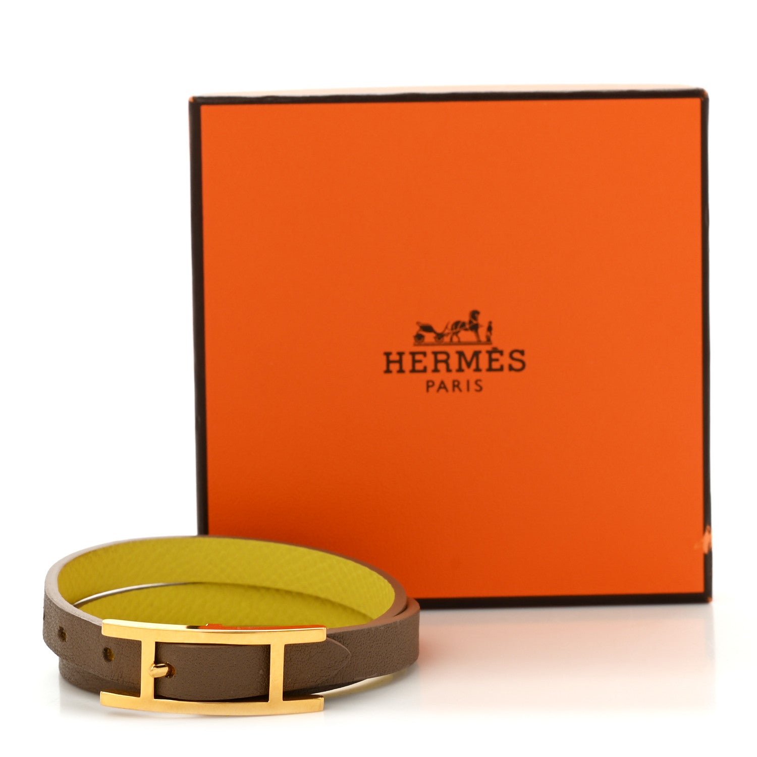 Epsom Swift Behapi Double Tour Bracelet XS Lime Etoupe - Image 6