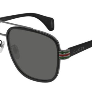 Gucci GG0448S Black Aviator Sunglasses