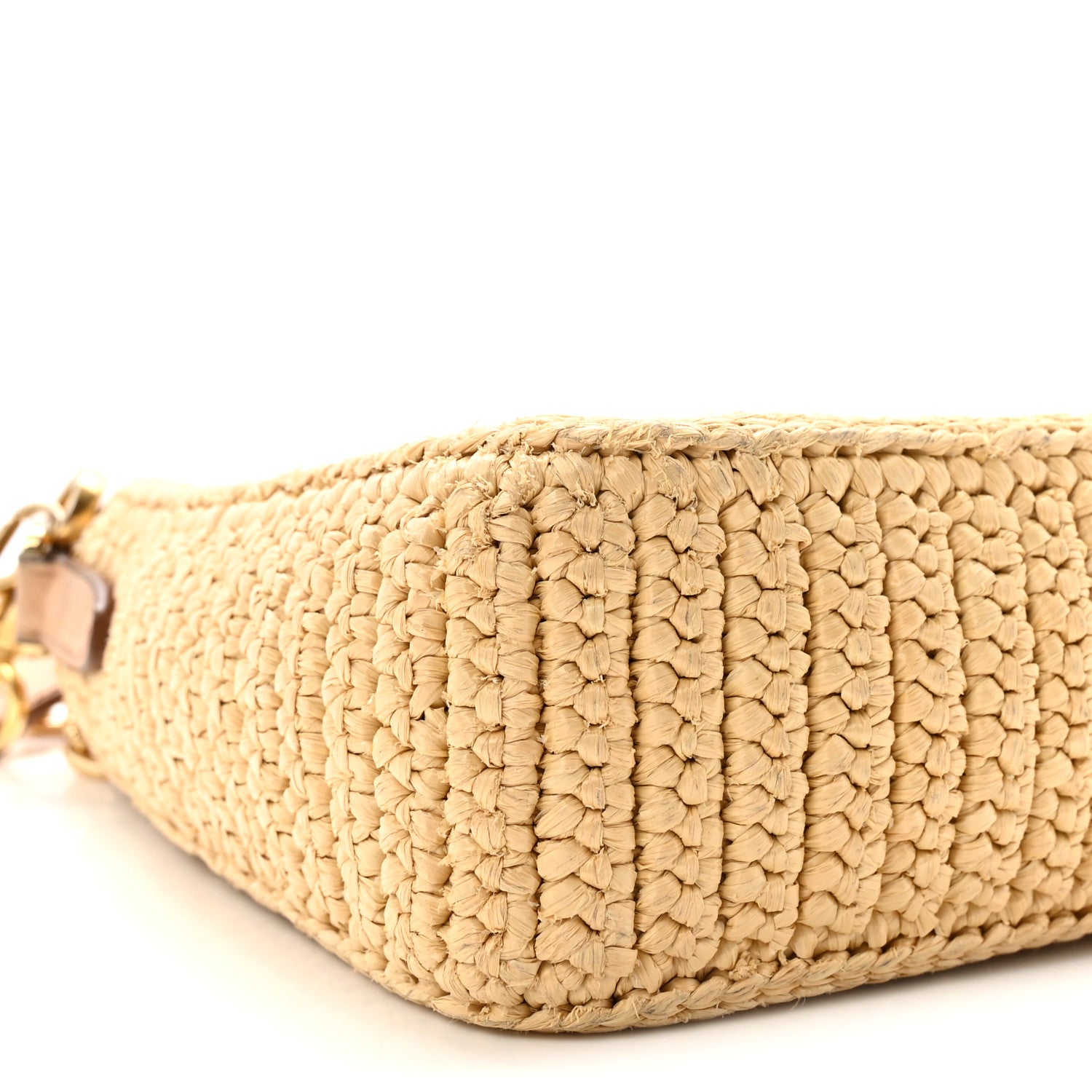 Yarn Raffia Effect Crochet Mini Re-Edition 2000 Shoulder Bag Naturale - Image 8