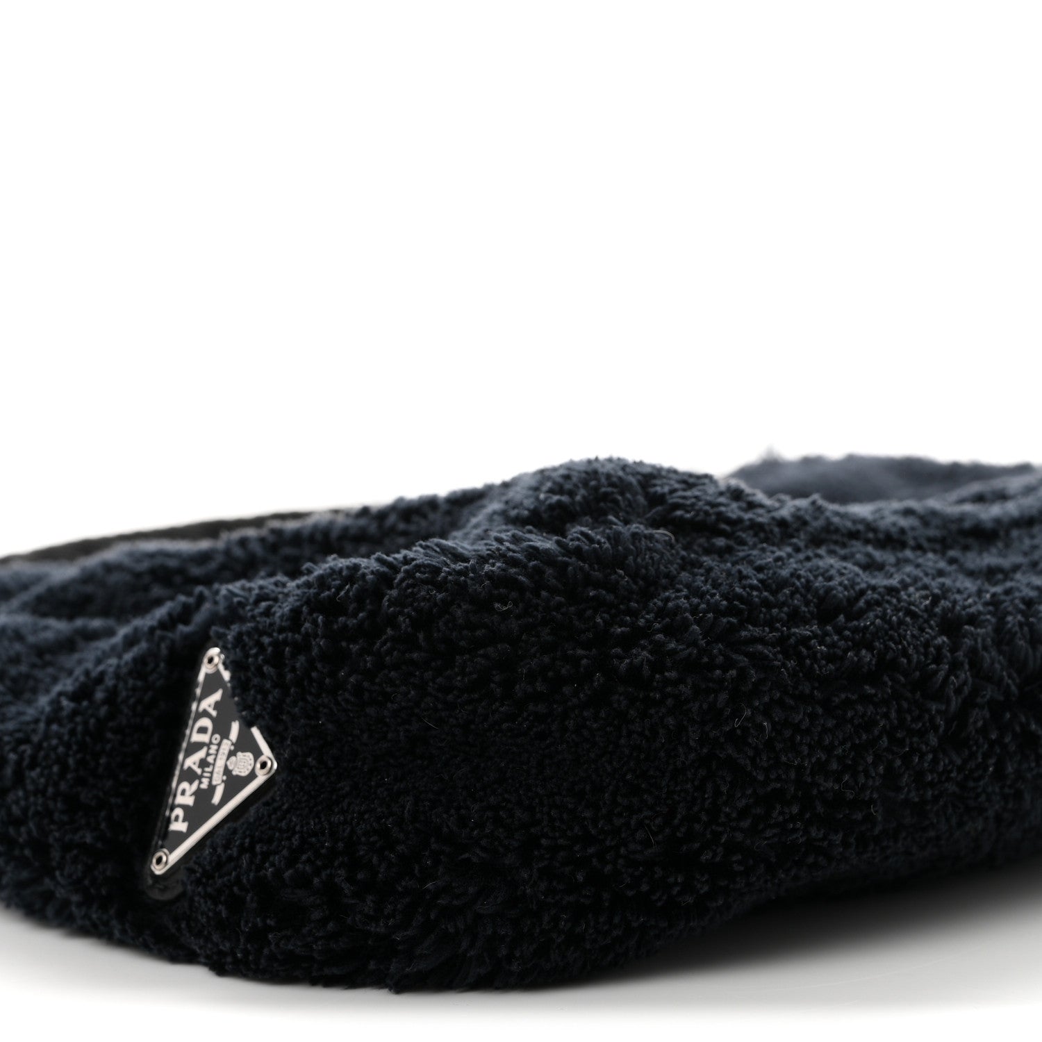 Terry Cloth Mini Re-Edition 2000 Bag Black White - 图片 8