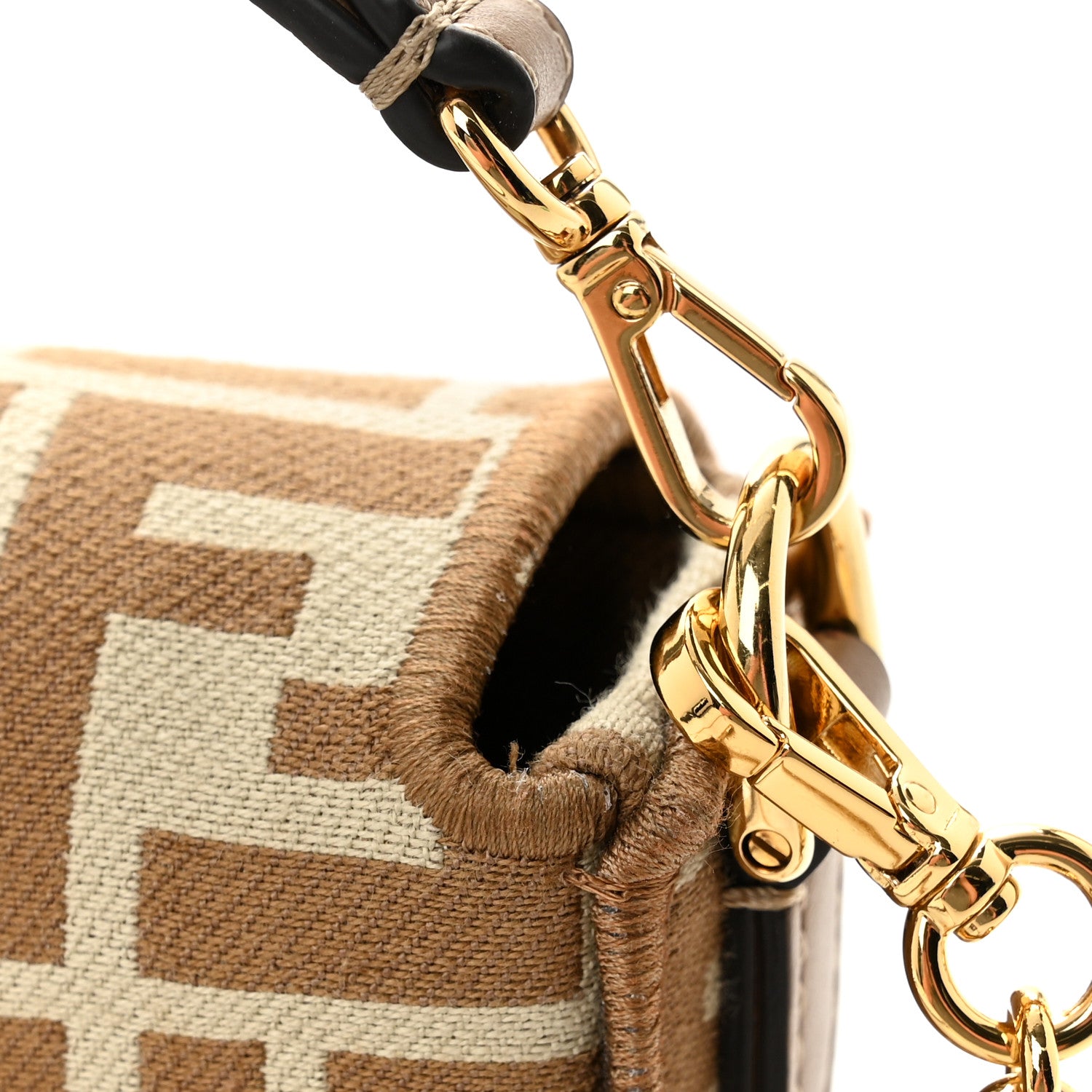Fabric Jacquard FF 1974 Mini Baguette Beige Sand - Image 11