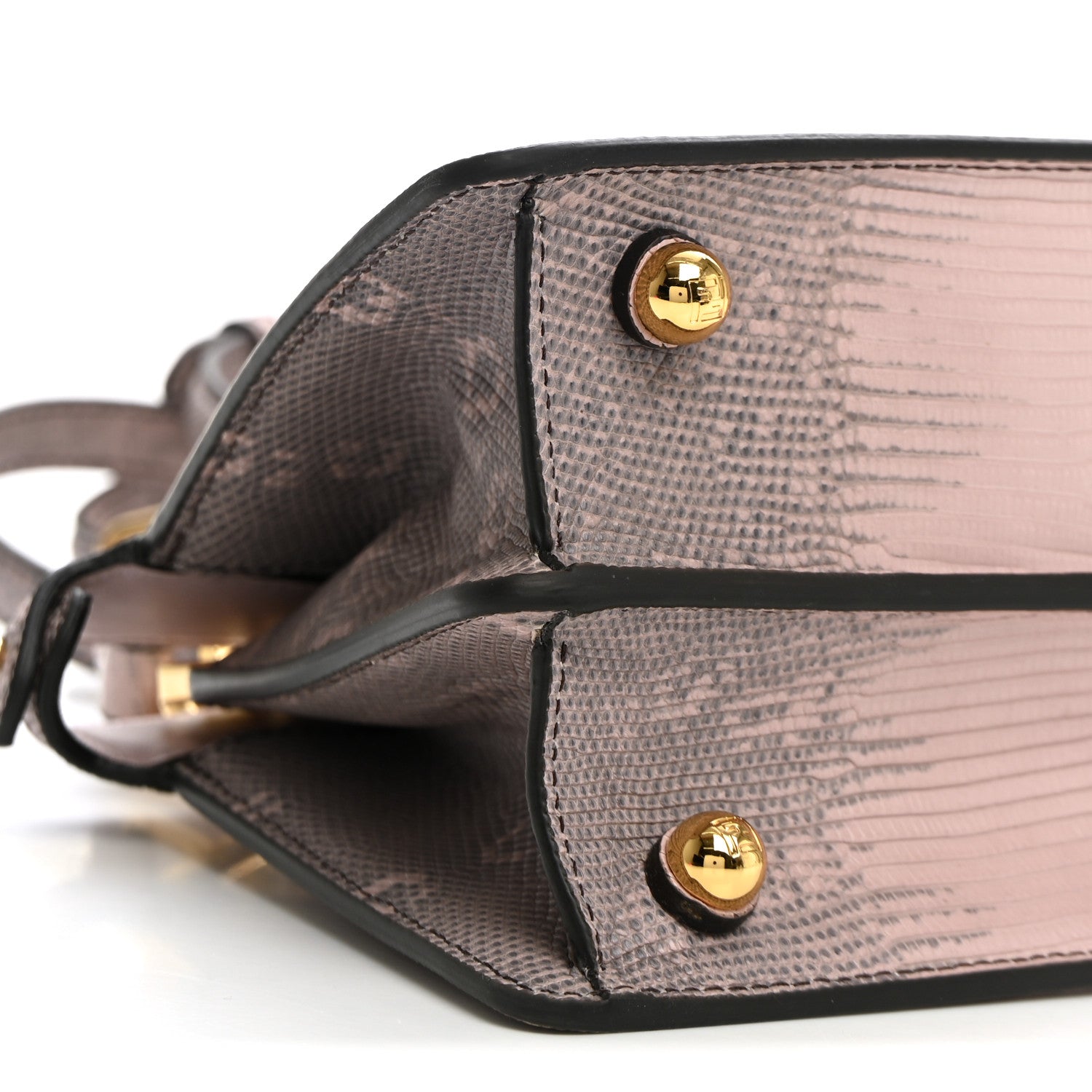 Lizard Togo Lucido Petite Peekaboo I SEE U Satchel Soft Berry - Image 9