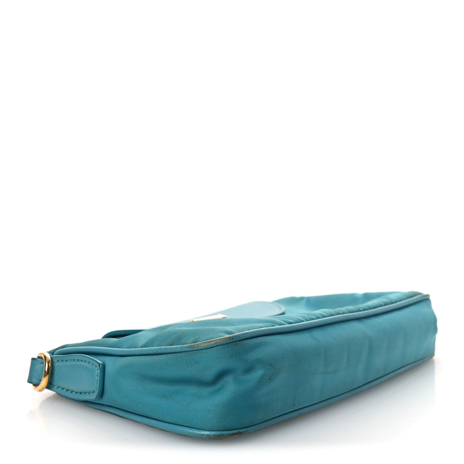 Tessuto Nylon Saffiano Crossbody Bag Turchese - Image 4
