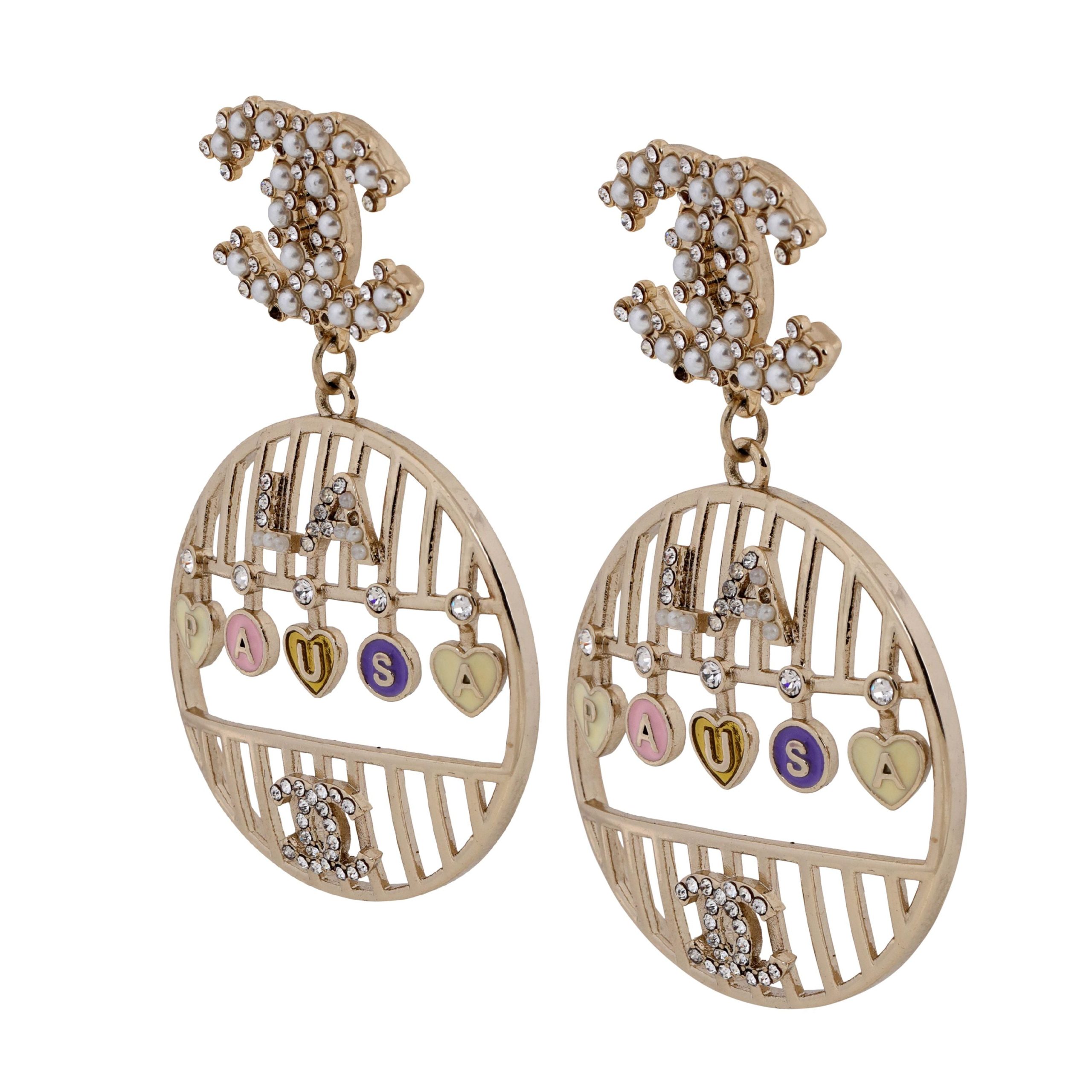 Chanel Bird Cages CC Pearls LA Pausa Earrings - 图片 3