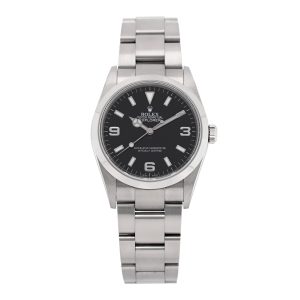 Stainless Steel 36mm Oyster Perpetual Explorer Watch Black 114270