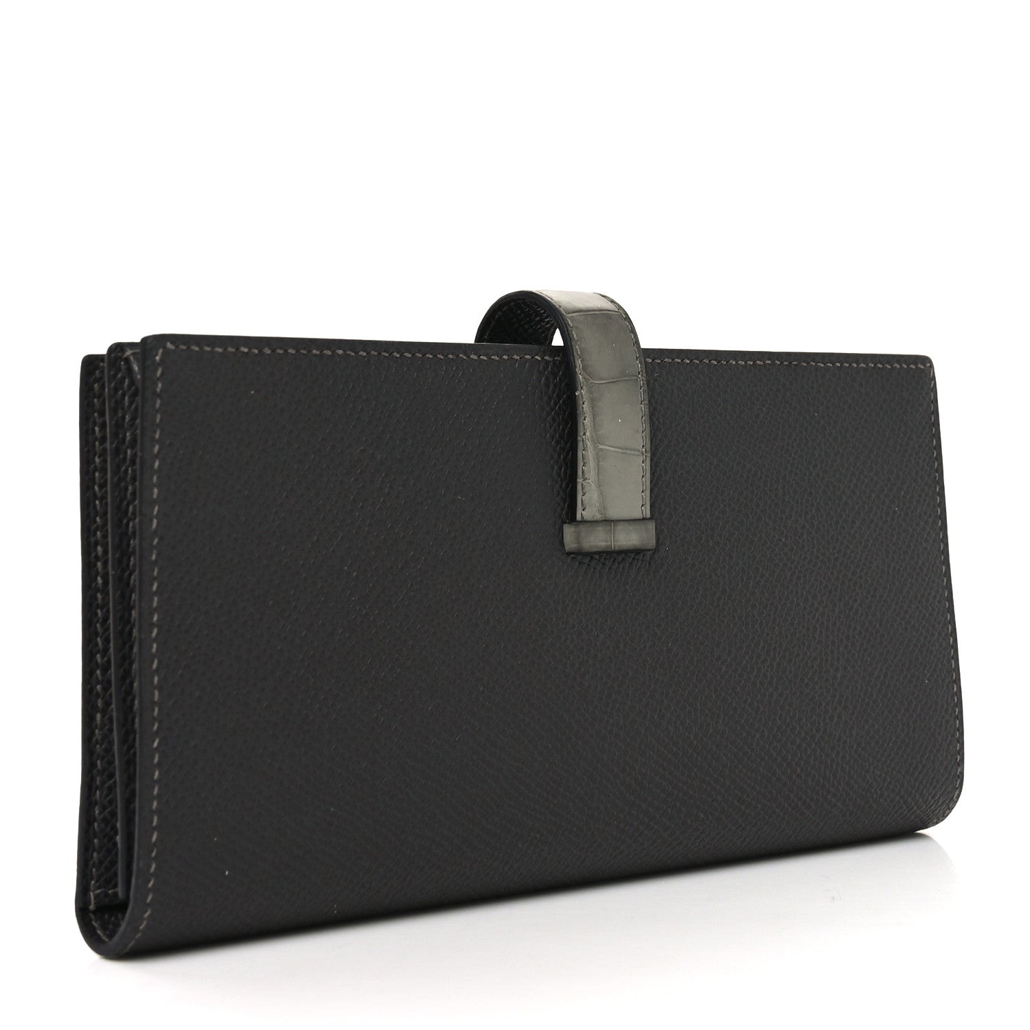 Epsom Matte Alligator Bearn Touch Gusset Wallet Graphite Gris Ciment - Image 3