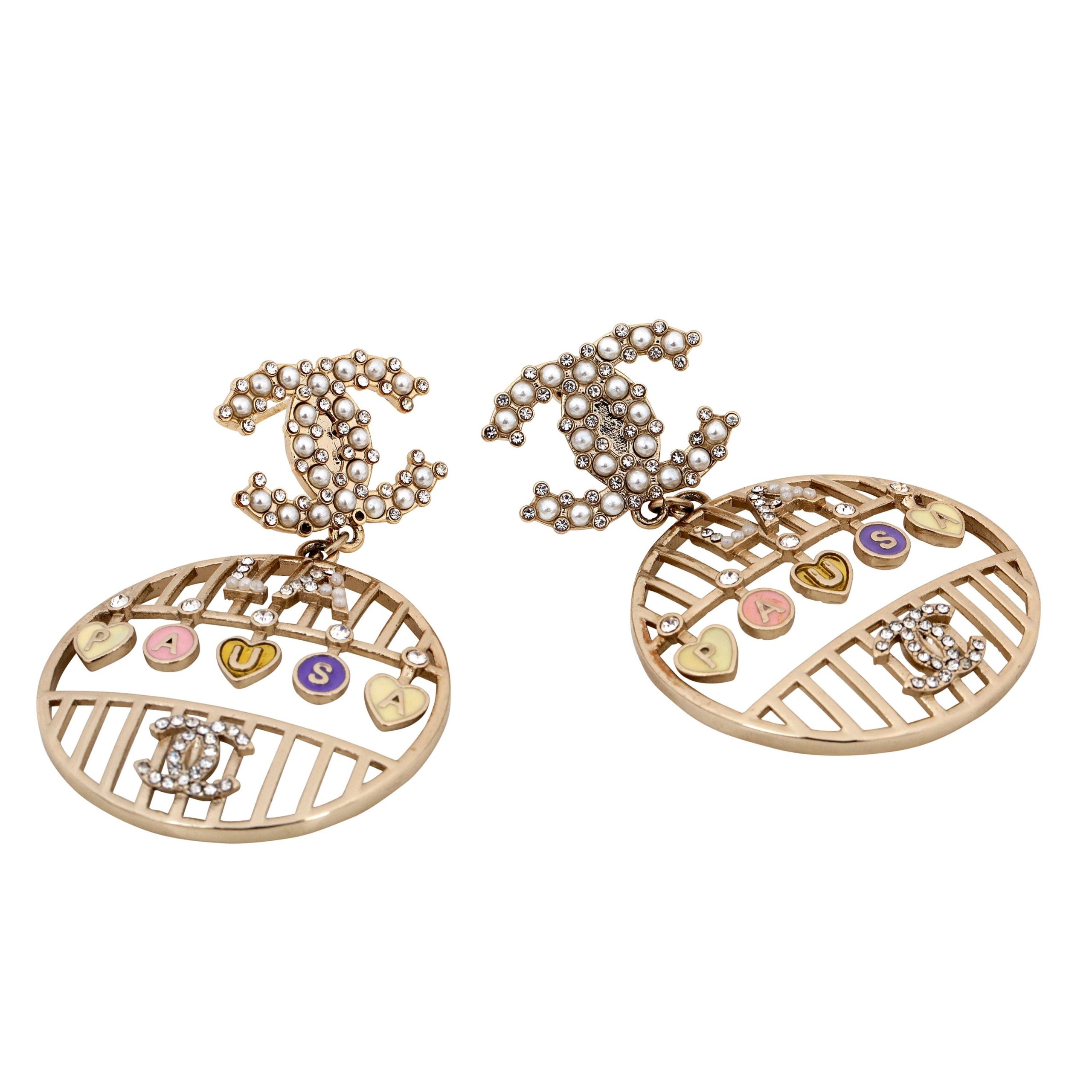 Chanel Bird Cages CC Pearls LA Pausa Earrings - 图片 4