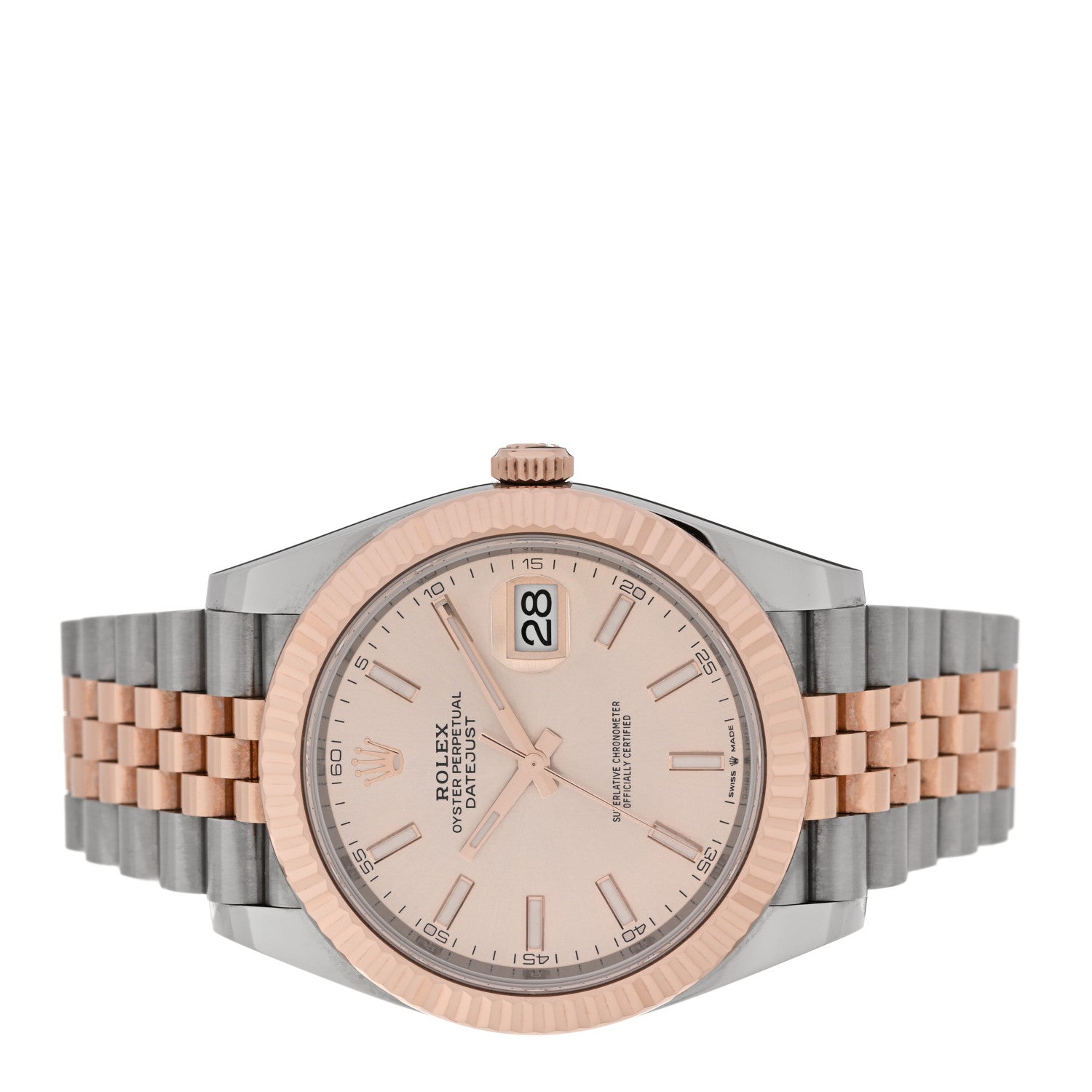 Stainless Steel 18K Everose Gold 41mm Oyster Perpetual Datejust Watch Sundust 126331 - Image 2