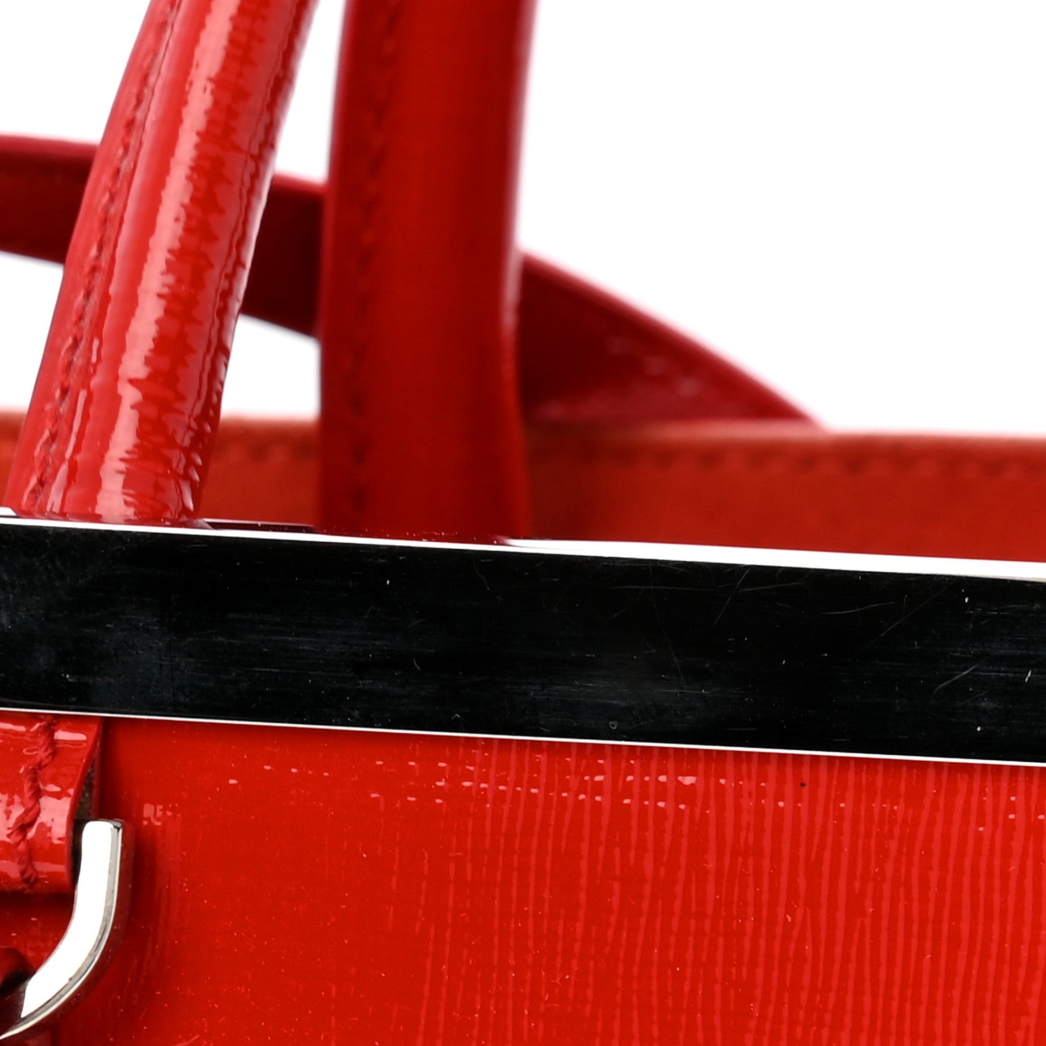 Vitello Vernice Camoscio Petite 2Jours Tote Papavero - Image 11