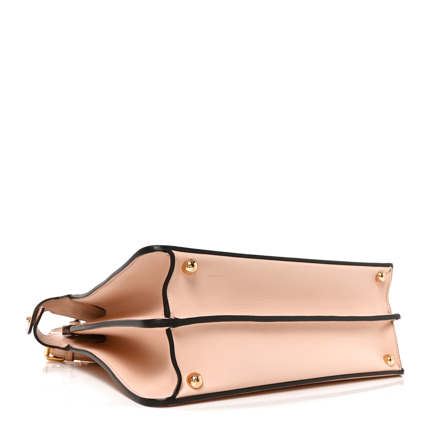 Vitello Seta Shiny Nappa Plexiglass Medium Peekaboo I SEE U Satchel Light Rose - Image 4