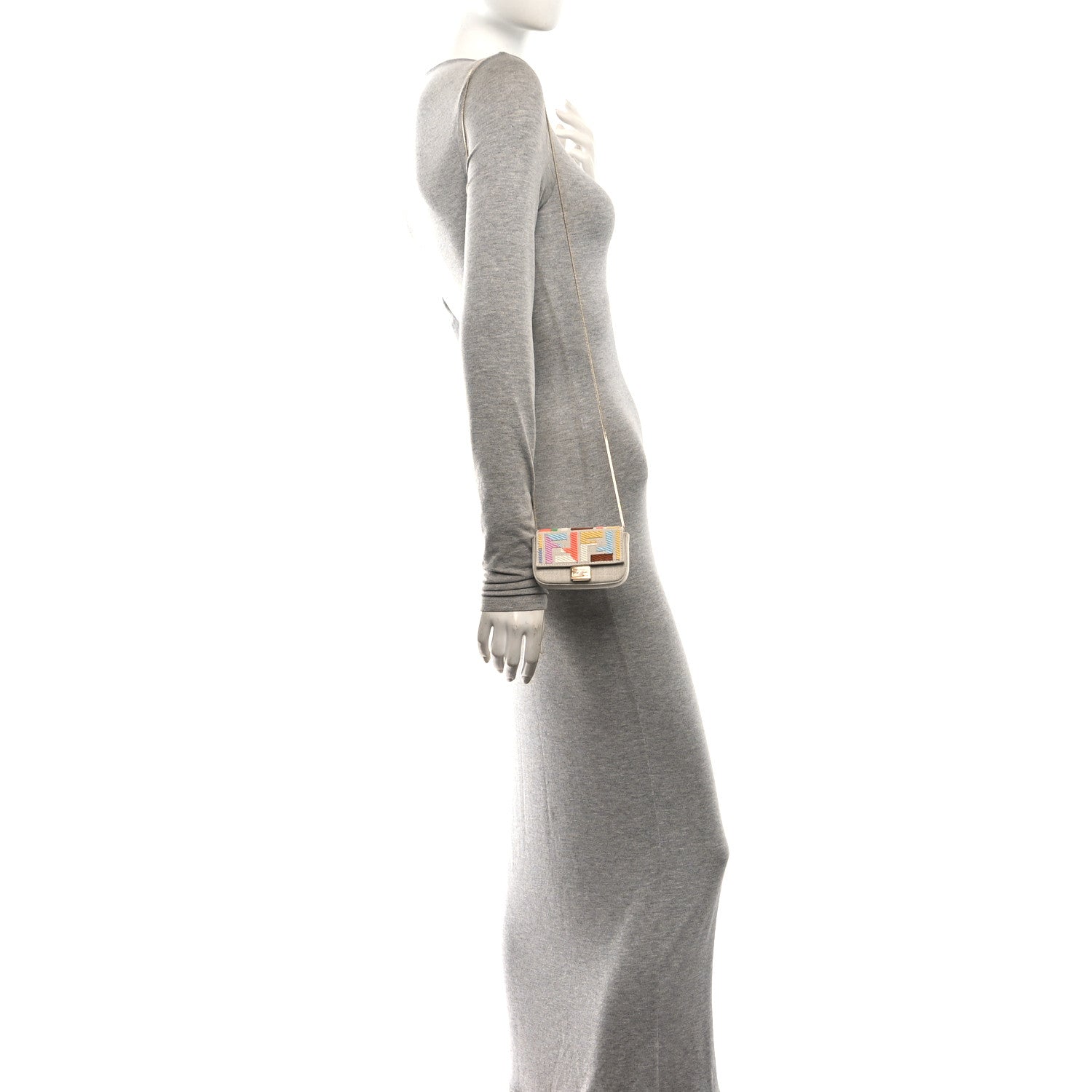 Kuban Canvas FF Embroidered Nano Baguette Charm Grezzo Multicolor - Image 2