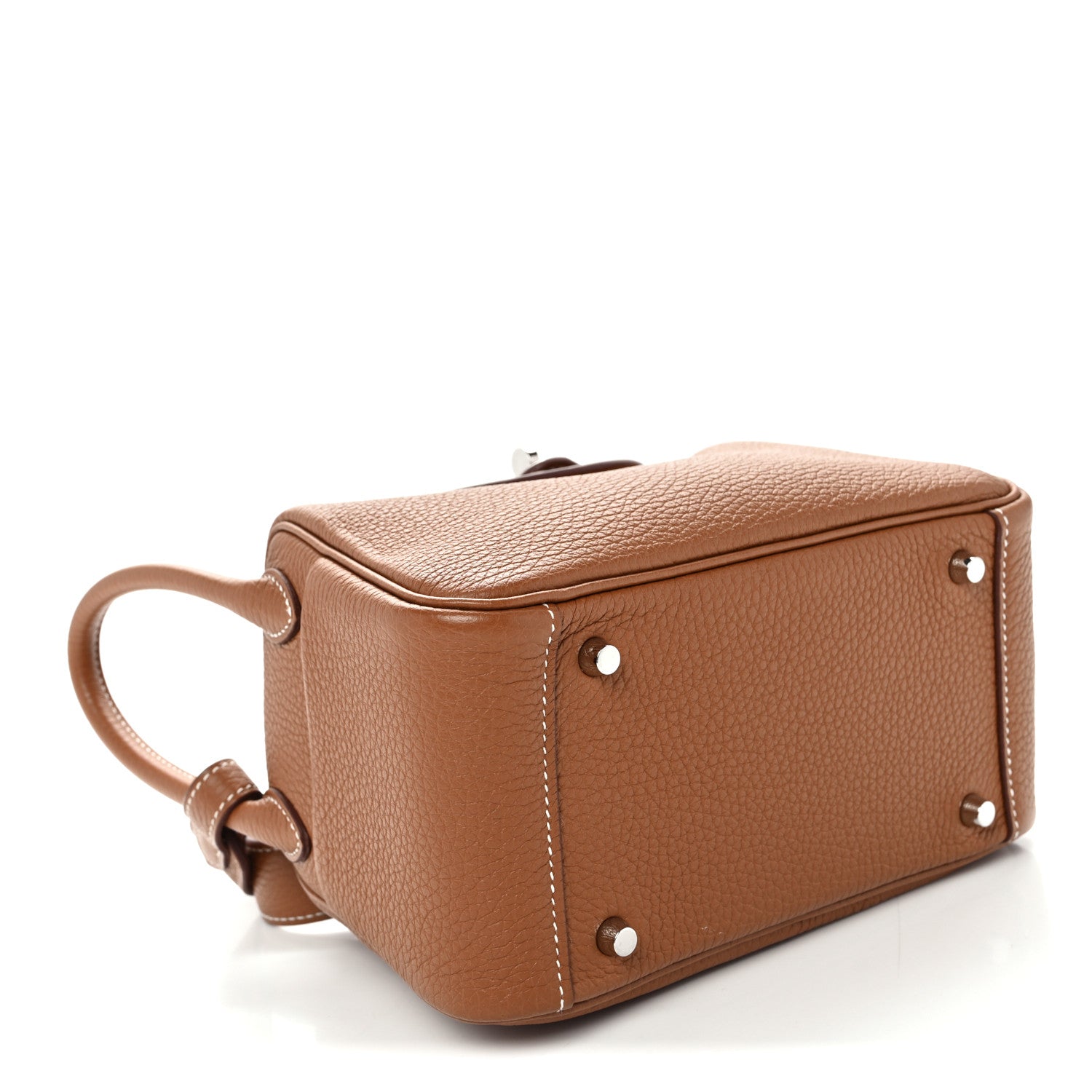 Taurillon Clemence Mini Lindy 20 Gold - Image 4