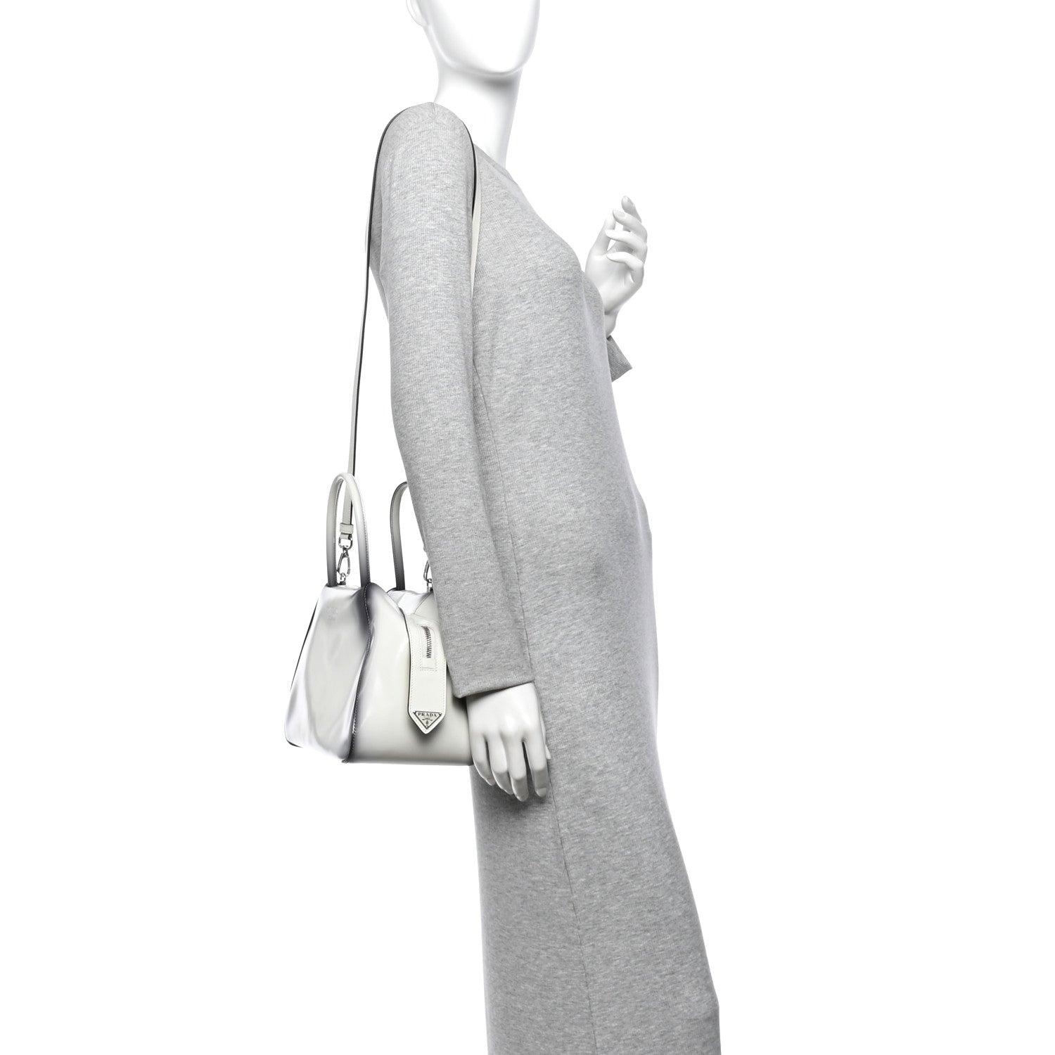 Spazzolato Small Supernova Handbag White Sfumato - Image 2