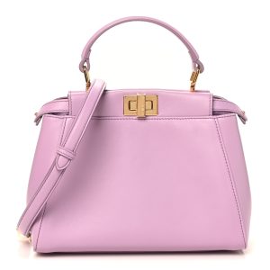 Nappa Stacked Bar Mini Peekaboo Iconic Satchel Violetta