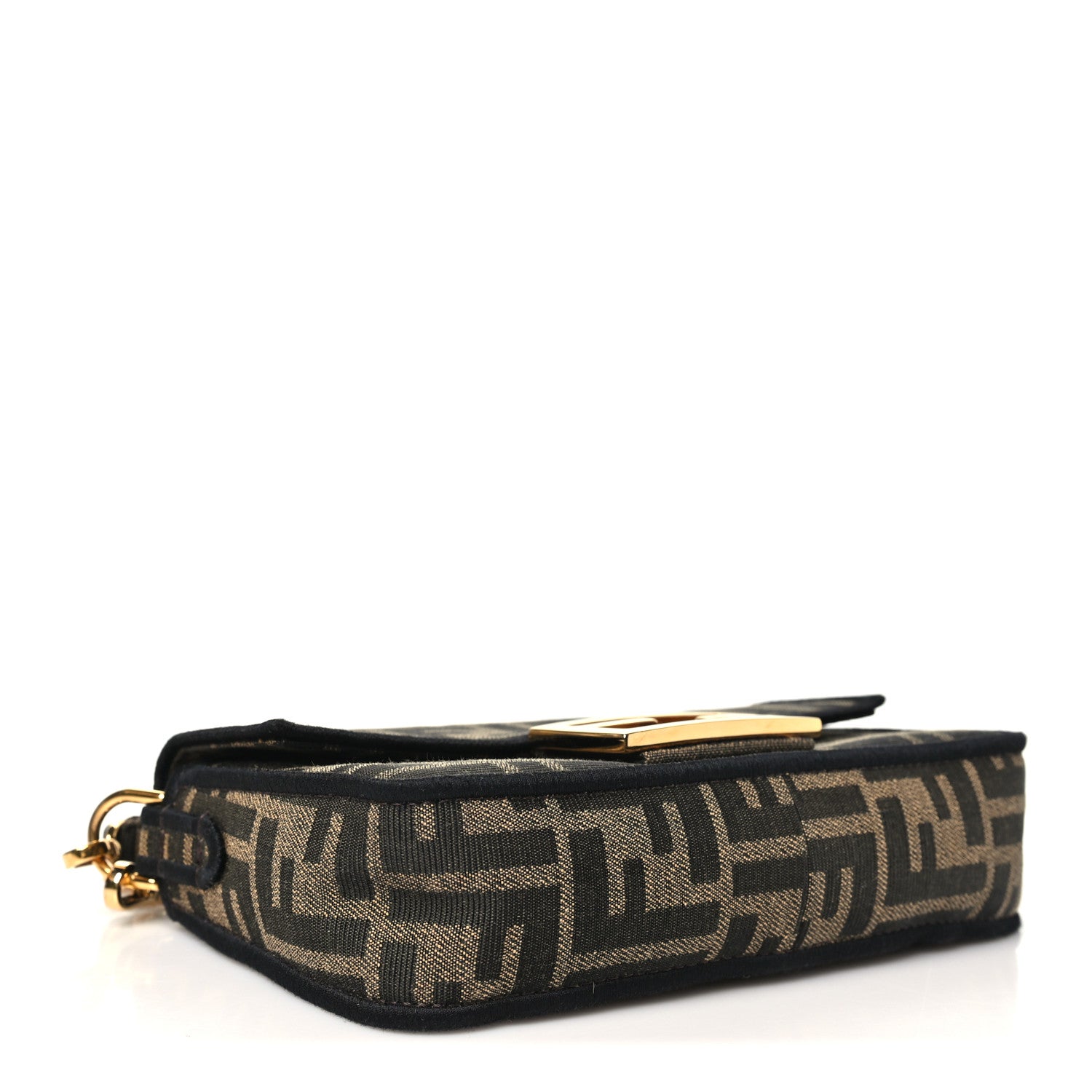 Fabric Jacquard FF 1974 Mini Baguette Tobacco Moro Black - Image 4