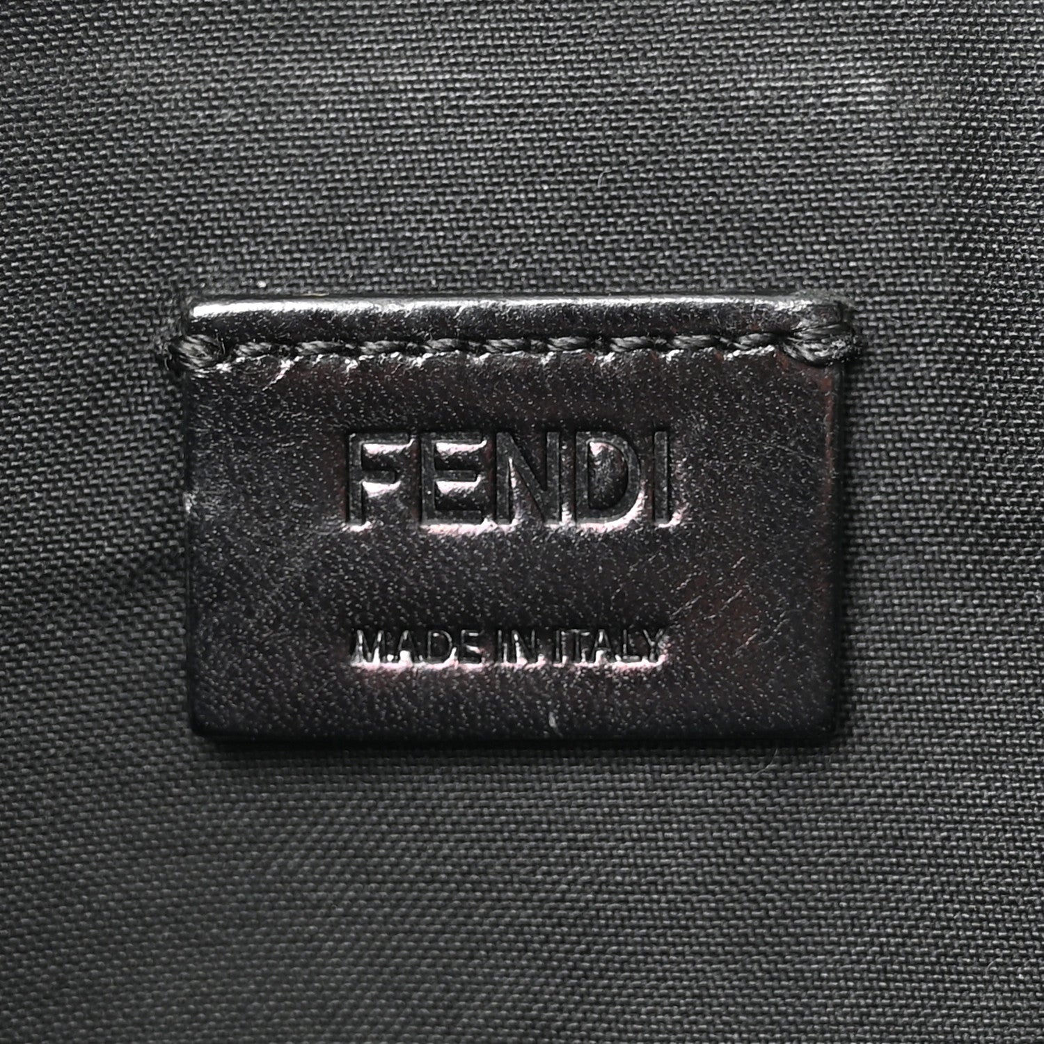 Vitello Grace FF 1974 Embossed Flat Pouch Anthracite - Image 6