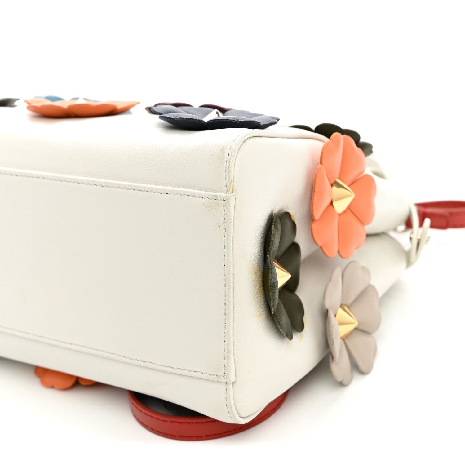 Nappa Flowerland Mini Peekaboo Iconic Satchel White Ice Multicolor - Image 10