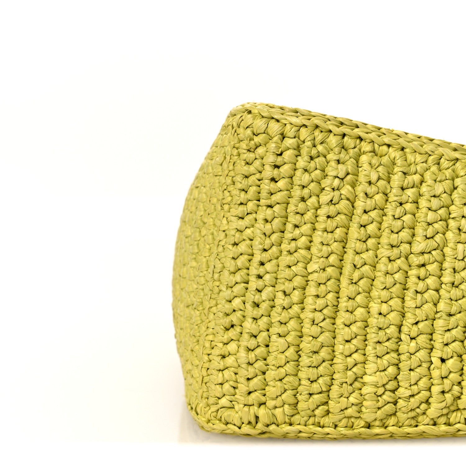 Yarn Raffia Effect Crochet Triangle Shoulder Bag Giallo - Image 10