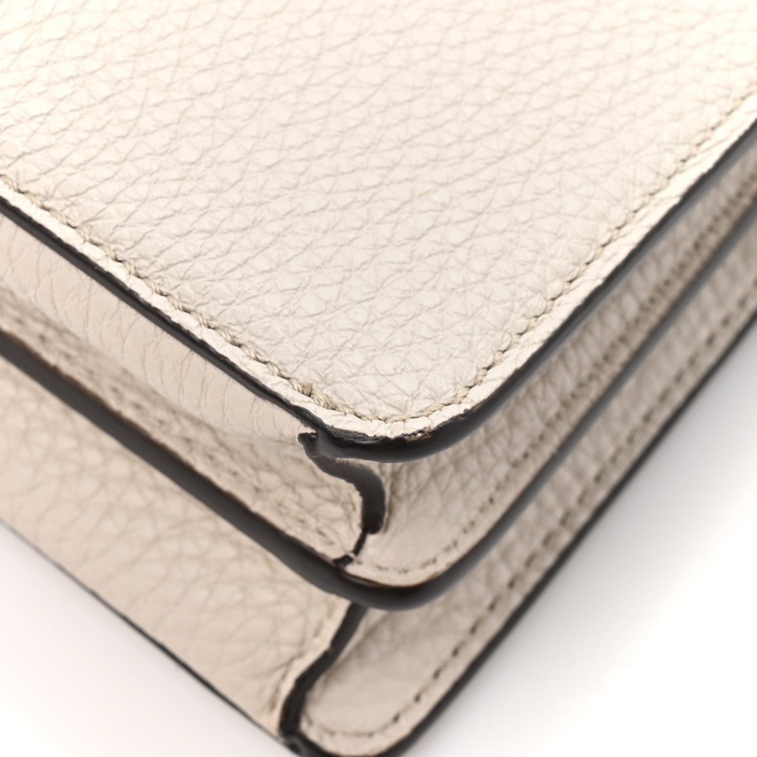 Cuoio Romano Vitello Cover Bi-Color Peekaboo I See U X Cross Satchel Ghiaia Oliva - Image 14