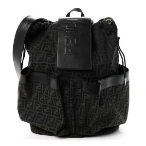 Recycled Fabric Jacquard Vitello Grace FF 1974 Large Fendi Strike Backpack Asfalto