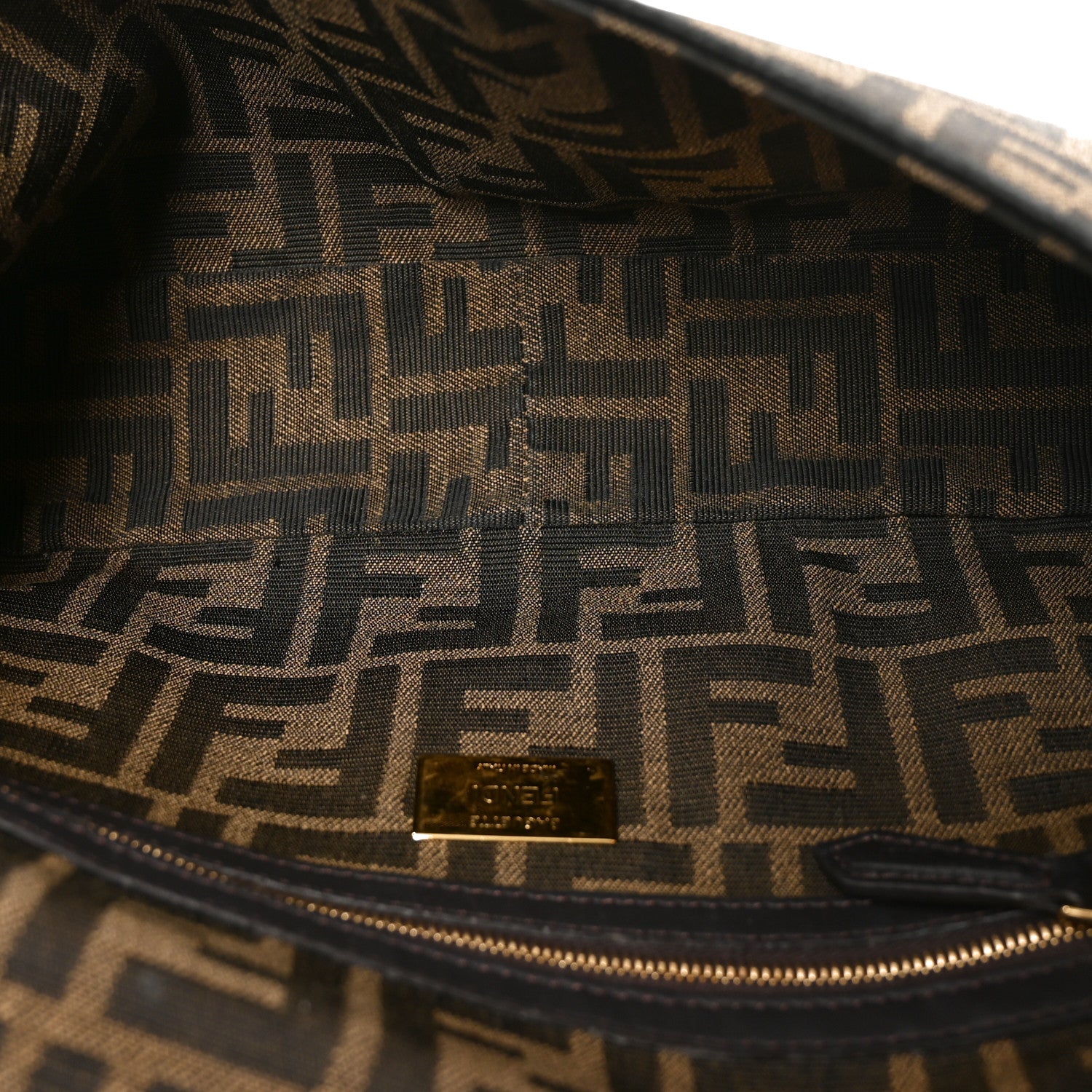 Fabric Jacquard FF 1974 Medium Baguette Tobacco Moro Black - Image 5