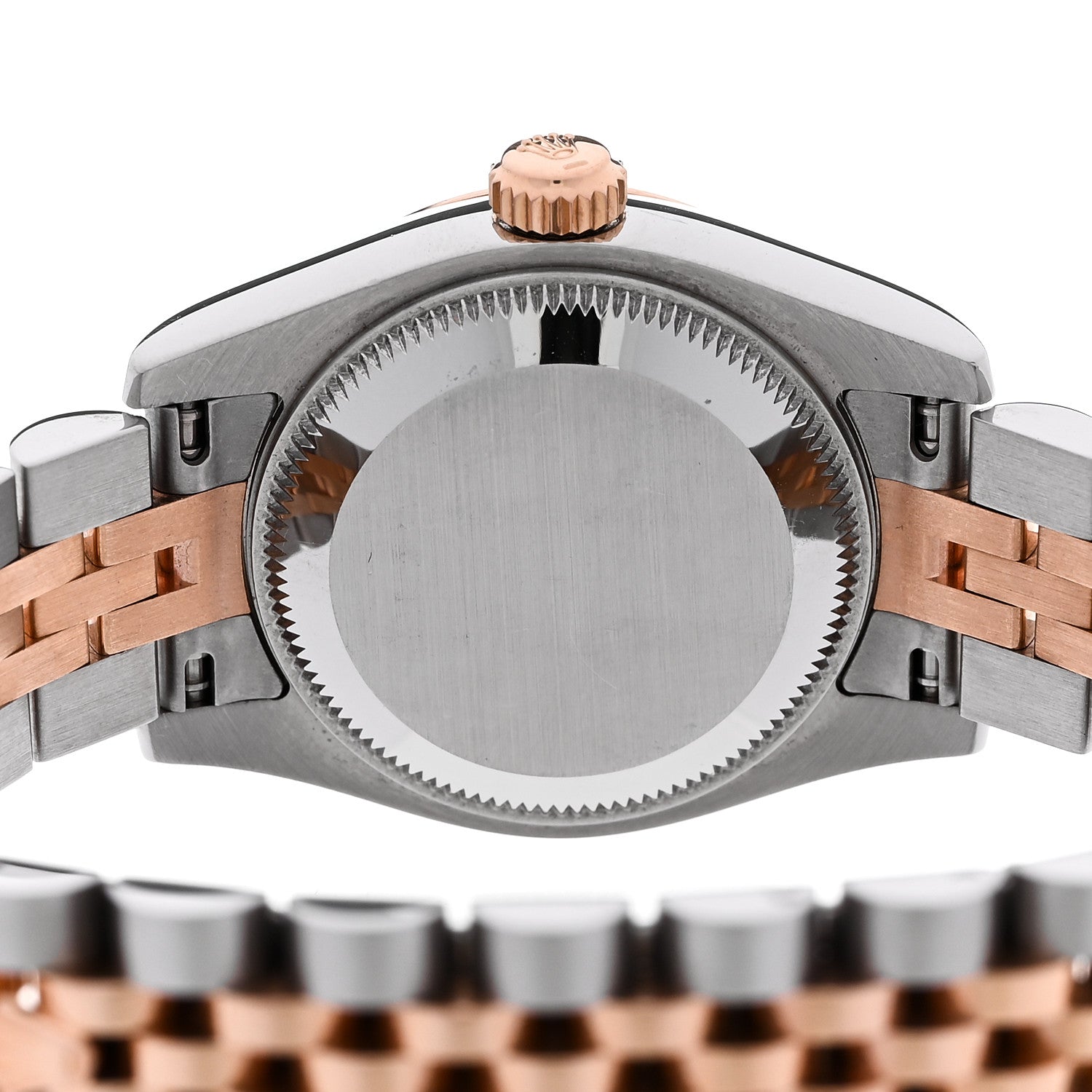 Stainless Steel 18K Everose Gold 26mm Oyster Perpetual Datejust Watch Silver 179171 - Image 4