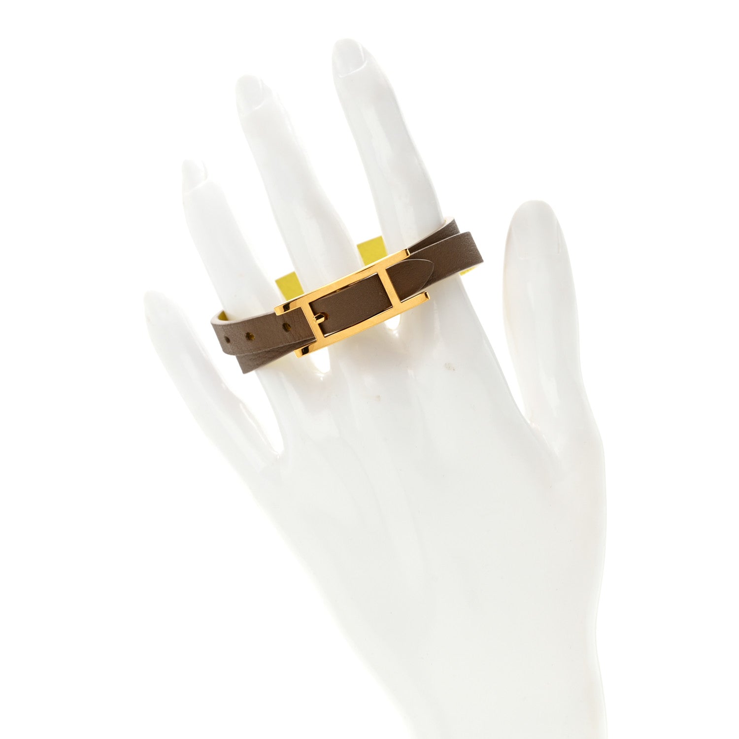 Epsom Swift Behapi Double Tour Bracelet XS Lime Etoupe - Image 2