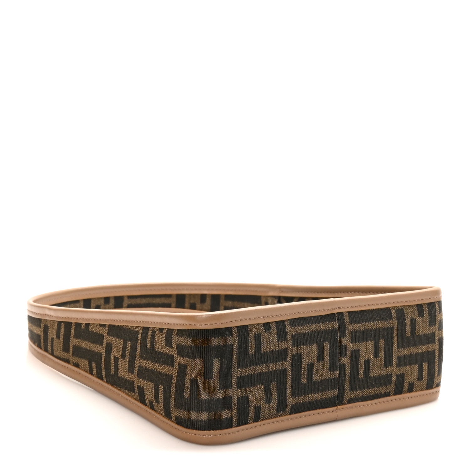 Fabric Jacquard Vitello Grace FF 1974 Mini Fendessence Shoulder Bag Tobacco Moro Ebano - Image 4