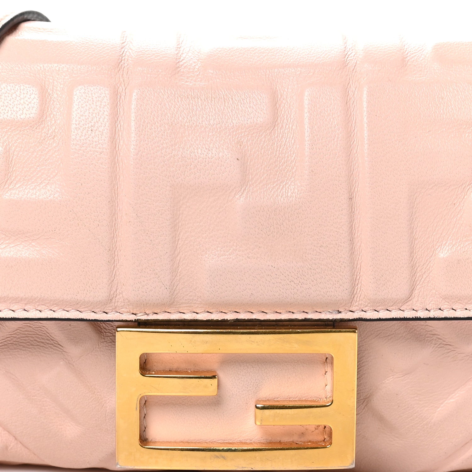 Nappa FF 1974 Embossed Mini Baguette Rosa Quarzo - Image 8