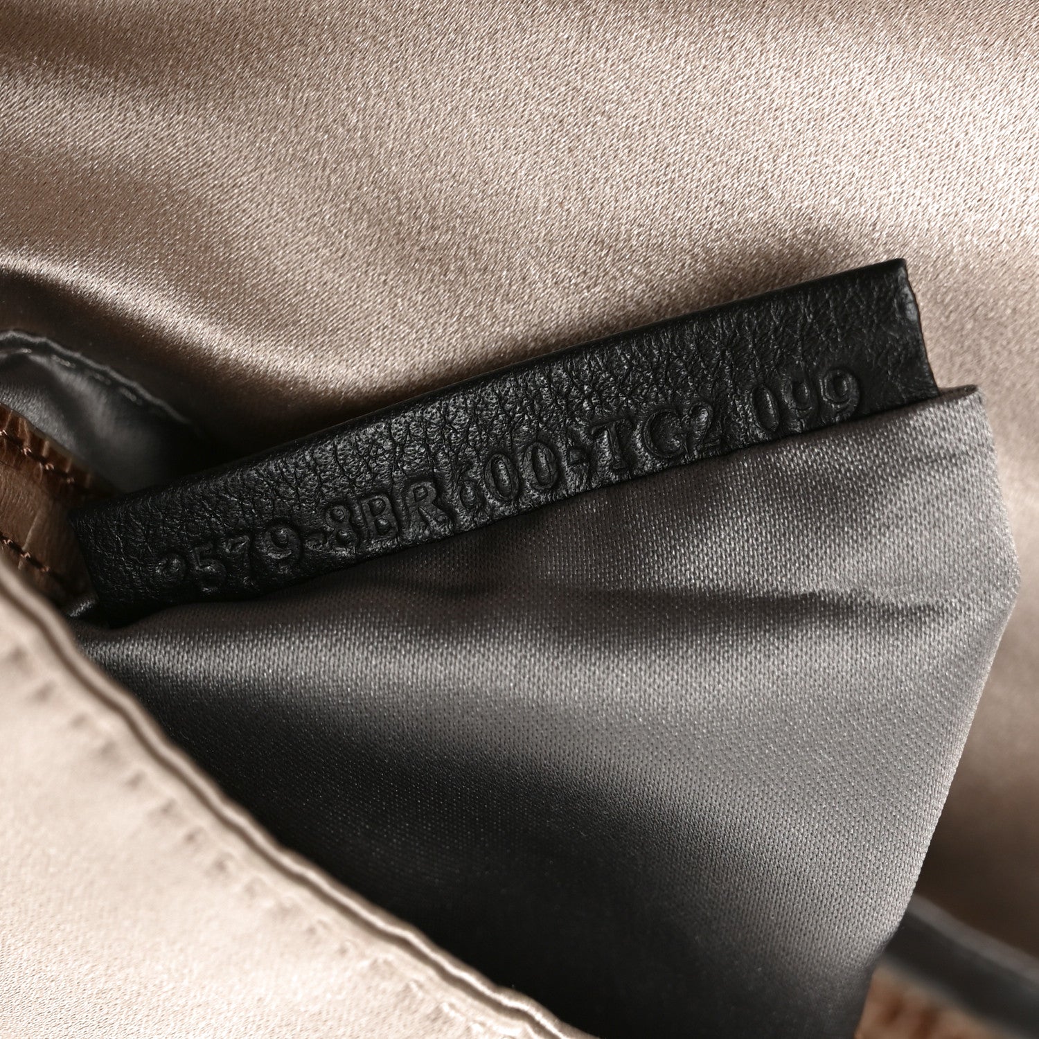Satin Calfskin Crystal Crocodile Embossed Baguette Grey - Image 7