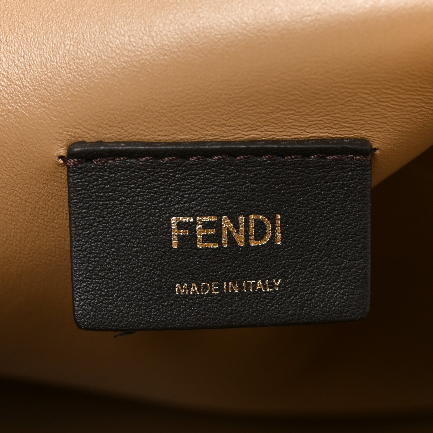 Flannel Karligraphy Embroidered Medium Fendi First Camel - Image 6