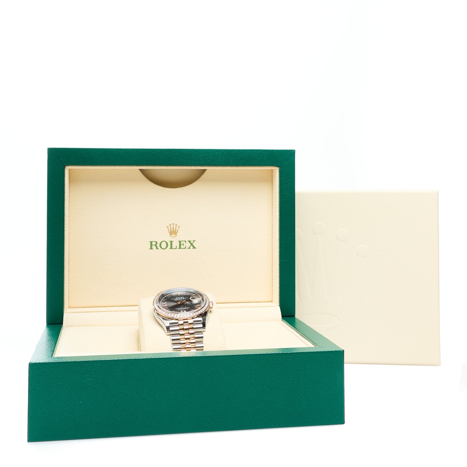 Stainless Steel 18K Everose Gold Diamond 36mm Oyster Perpetual Datejust Watch Rhodium Roman 126281RBR - Image 5