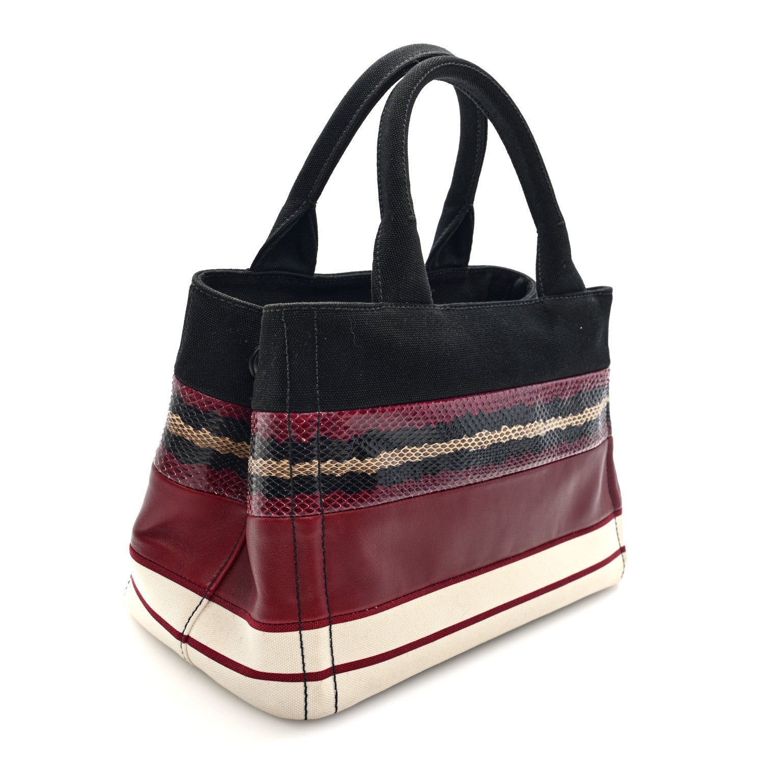 Patch Righe Mix Tote Cerise - Image 3