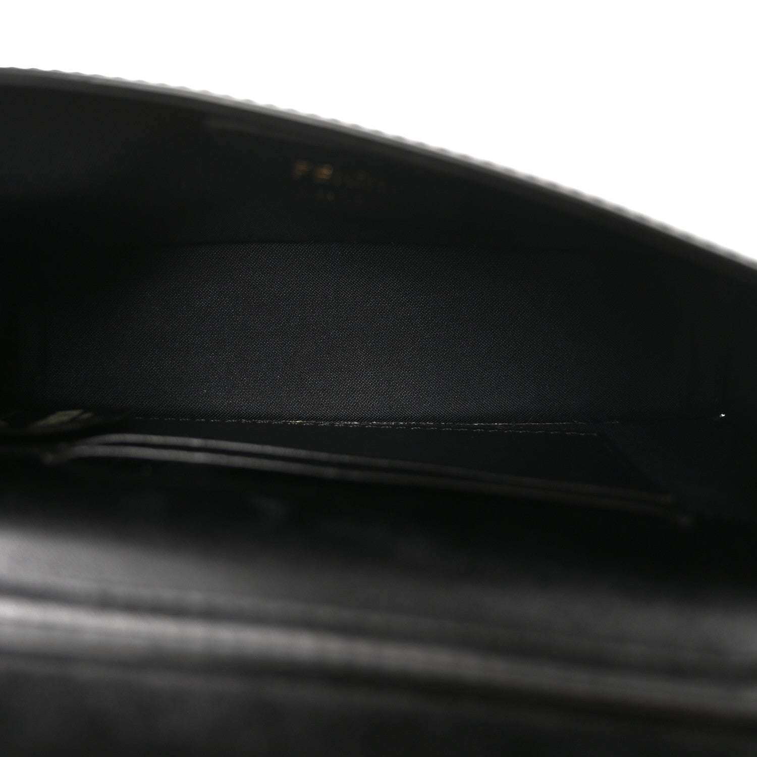 Vitello Liberty F is Fendi Bi-Color FF 1974 Embossed Envelope Belt Bag Maya Black - Image 4