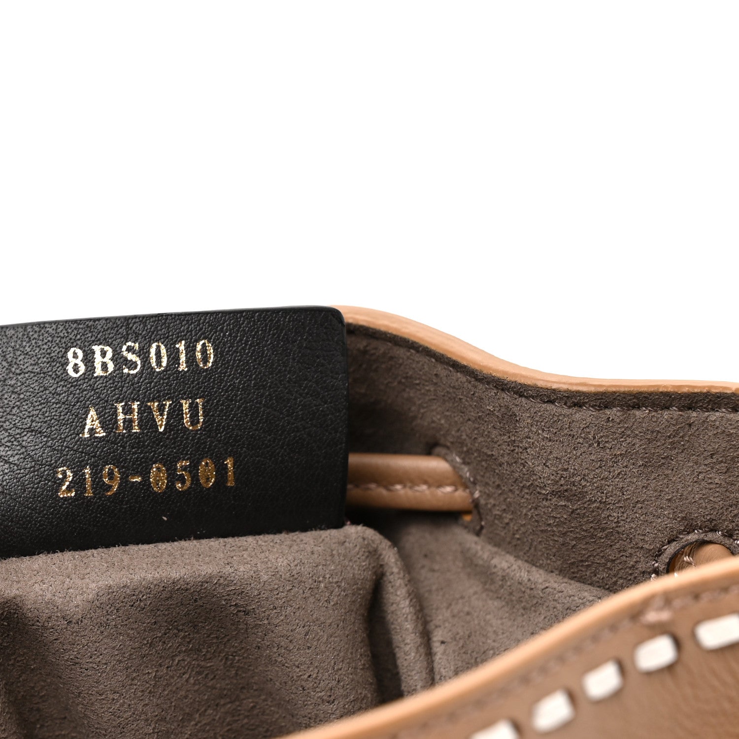 Shearling F is Fendi Macro FF 1974 Diagonal Mini Mon Tresor Bucket Bag Grace Camel - Image 7