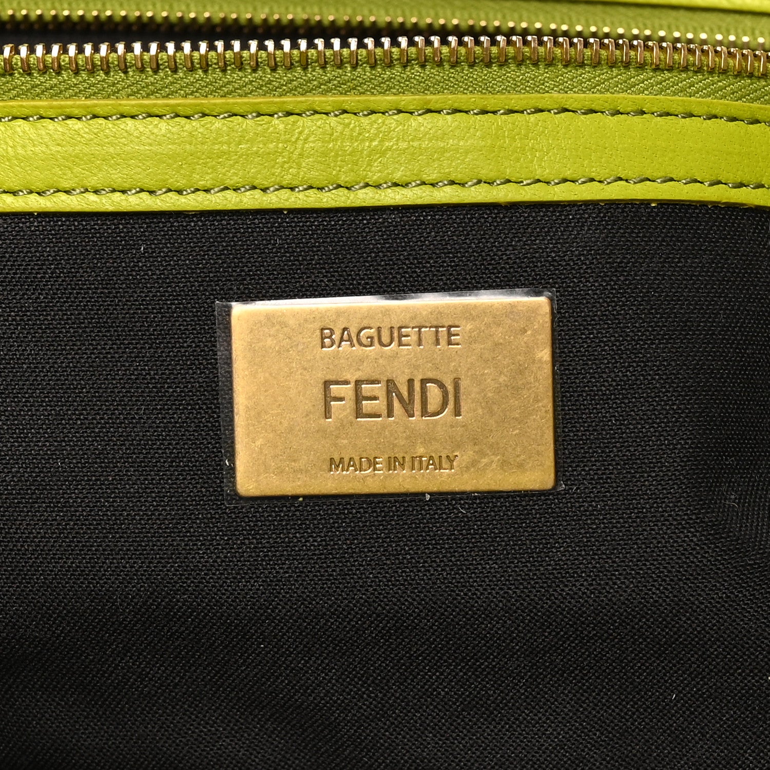 Nappa FF 1974 Embossed Baguette Wasabi - Image 7