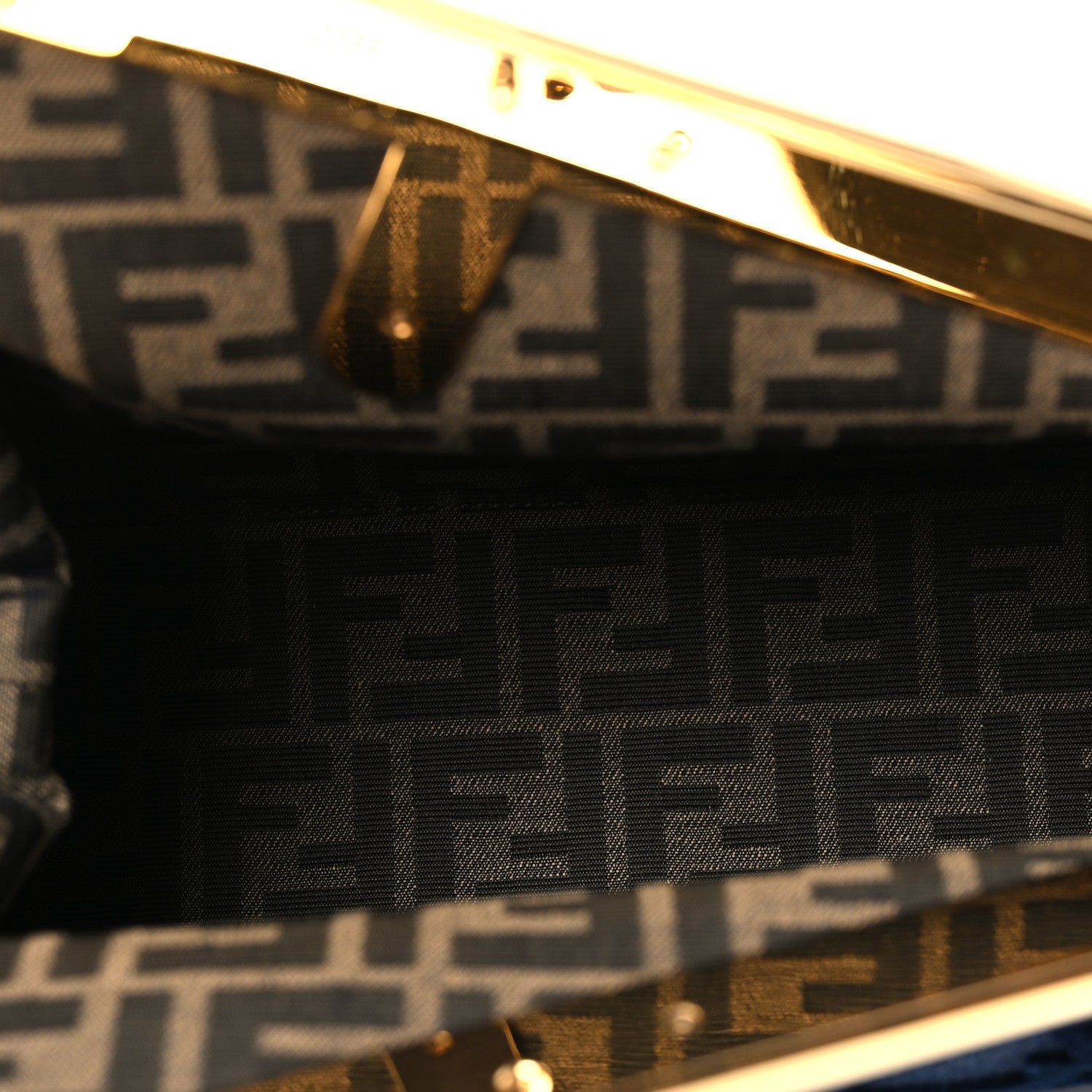 Denim Karligraphy Embroidered Medium Fendi First Blue - Image 5