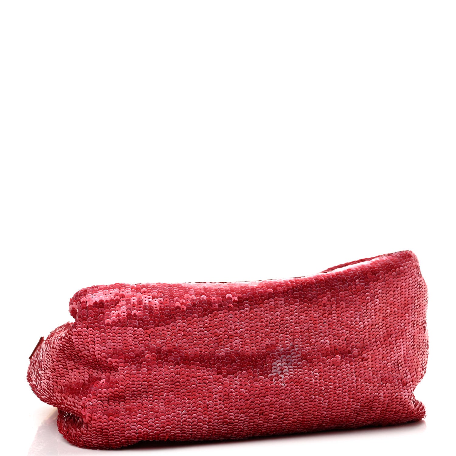 Sequin Lizard Enamel Baguette Red - Image 4