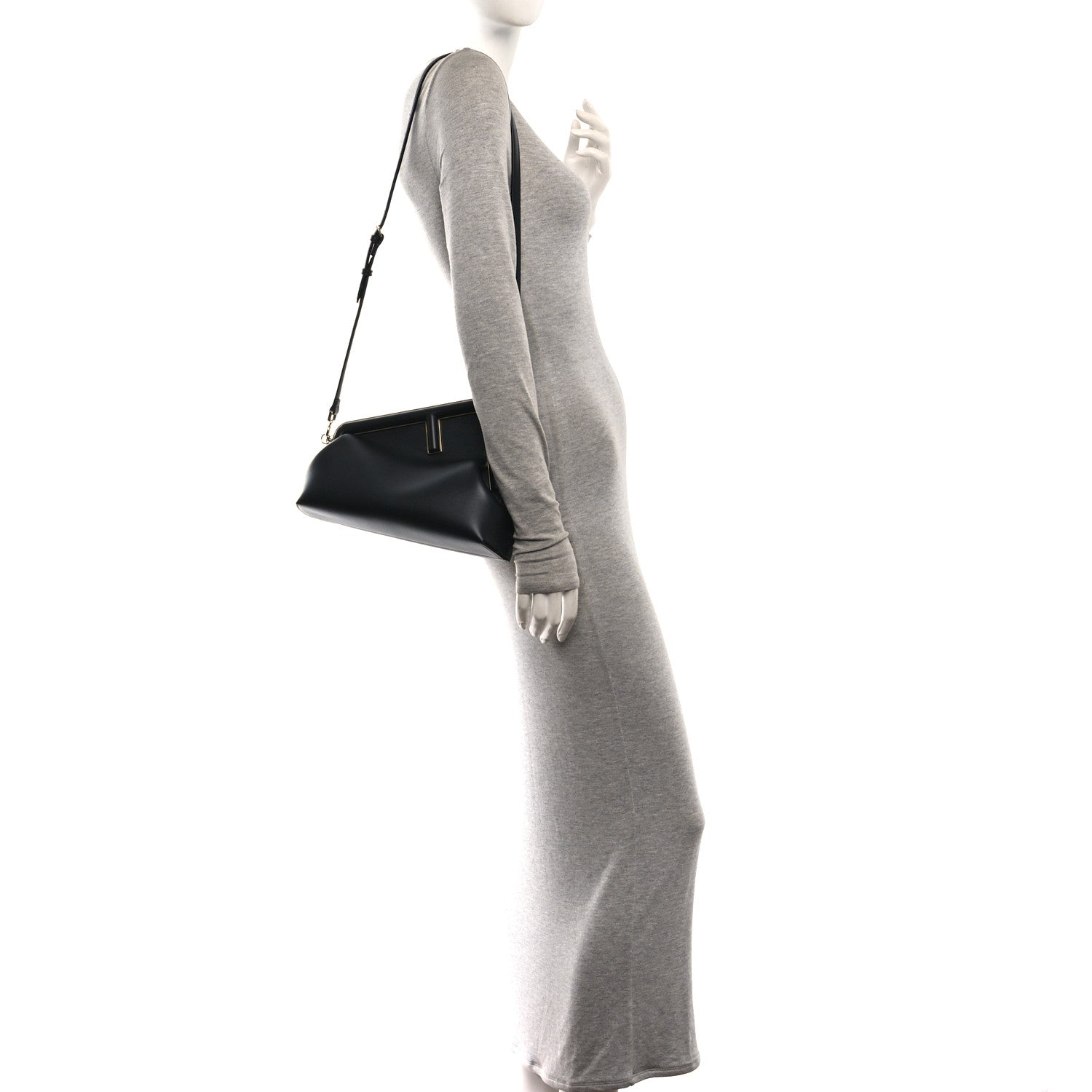 Shiny Nappa Midi Fendi First Black - Image 2