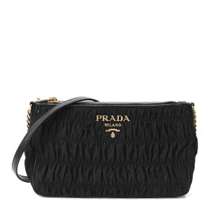 Tessuto Nylon Gaufre Shoulder Bag Black